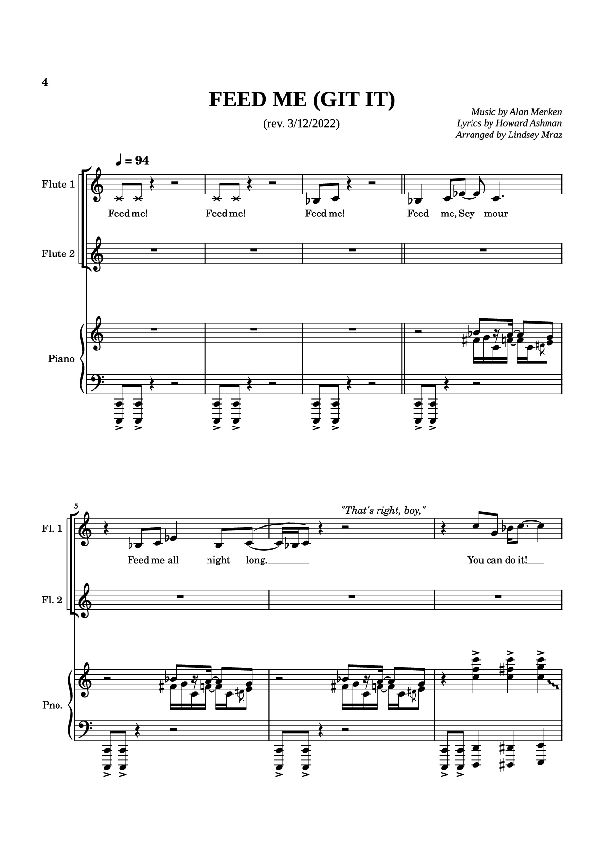 Page 4 of Sheet music PDF Piano SUDDEN CHANGES Piano - Music by Alan Menken