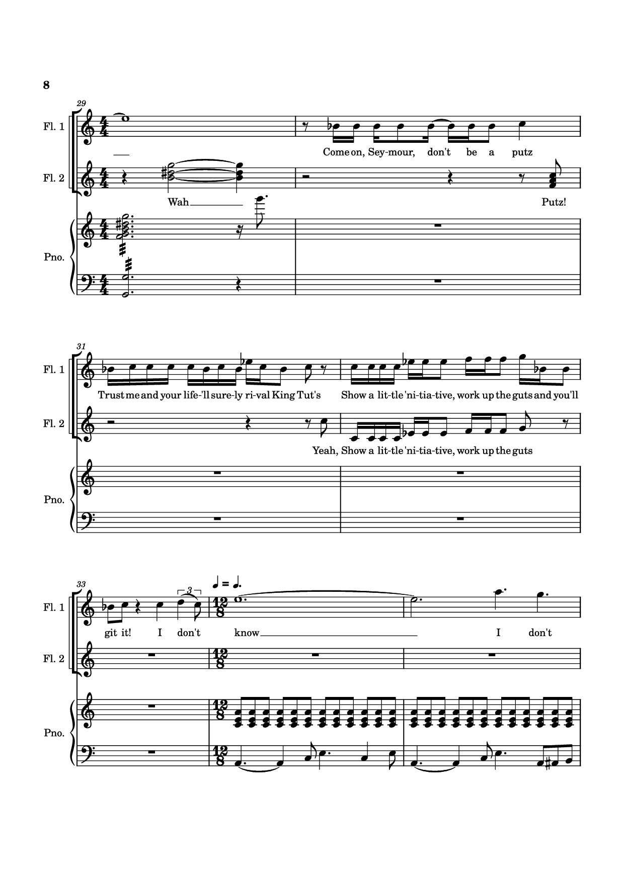 Page 8 of Sheet music PDF Piano SUDDEN CHANGES Piano - Music by Alan Menken