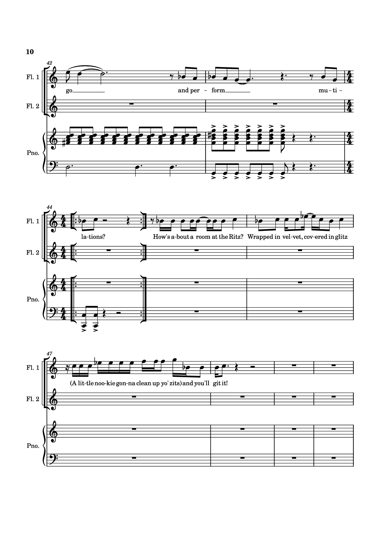 Page 10 of Sheet music PDF Piano SUDDEN CHANGES Piano - Music by Alan Menken