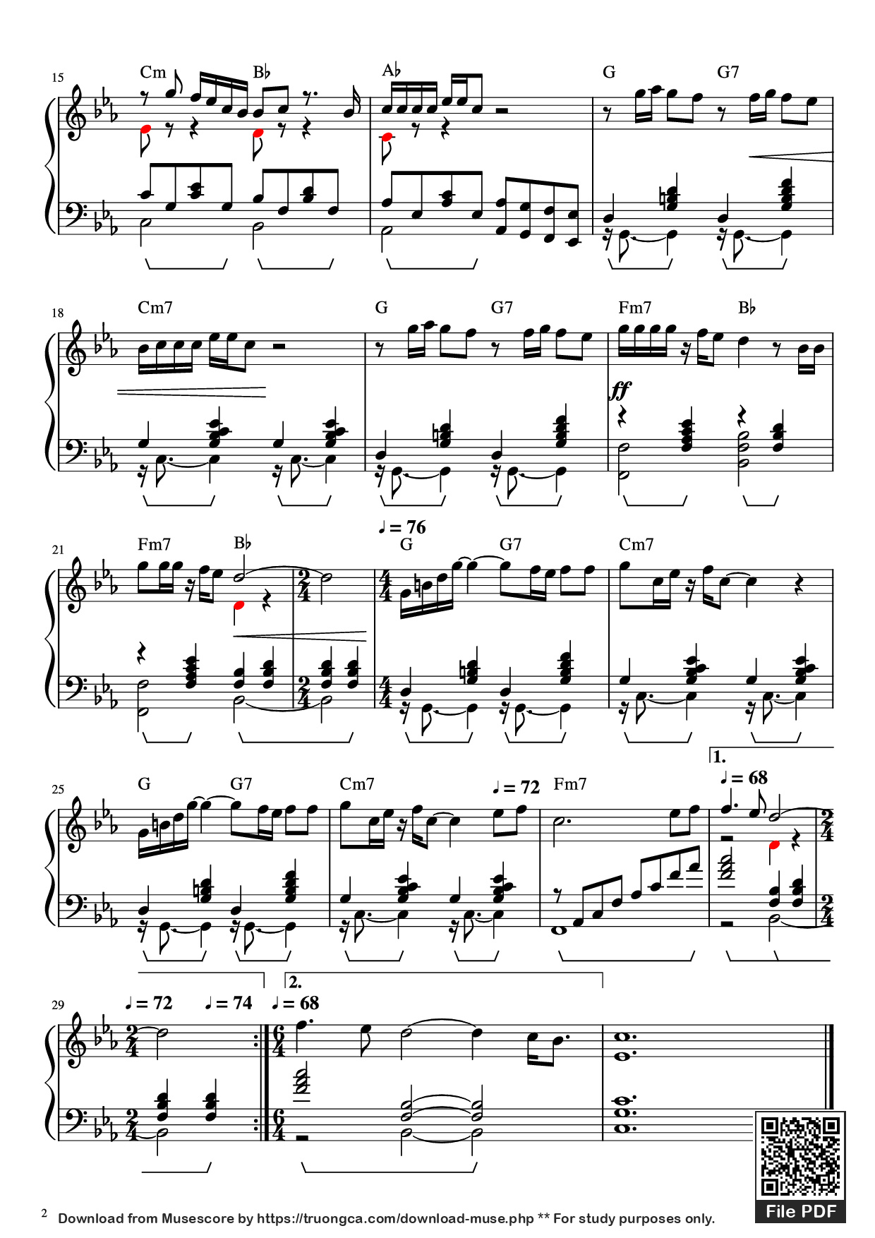 Page 2 of Sheet music PDF Piano Breakfast in America Piano - Supertramp