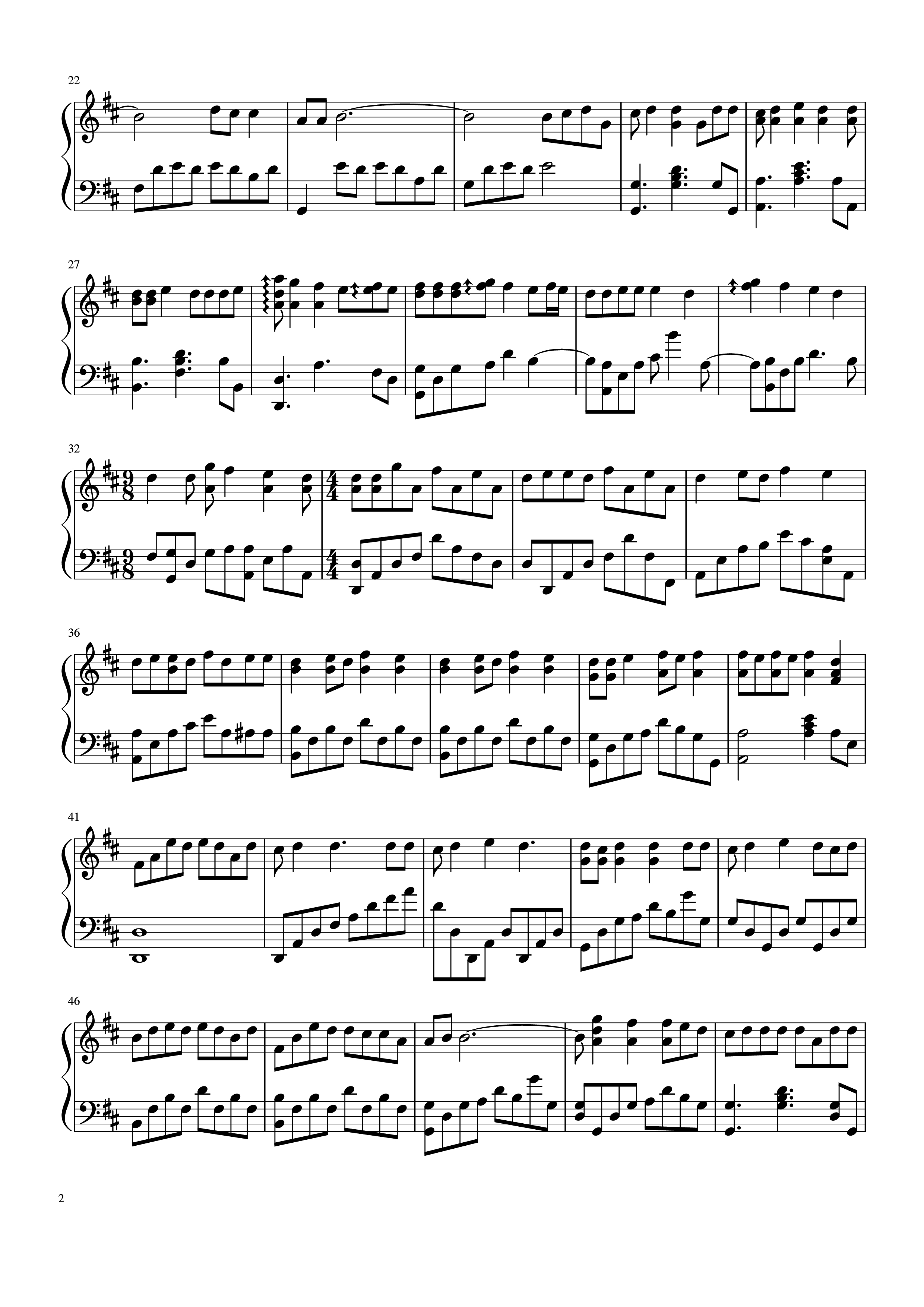 Page 2 of Sheet music PDF Piano Love Story Piano - Taylor Swift