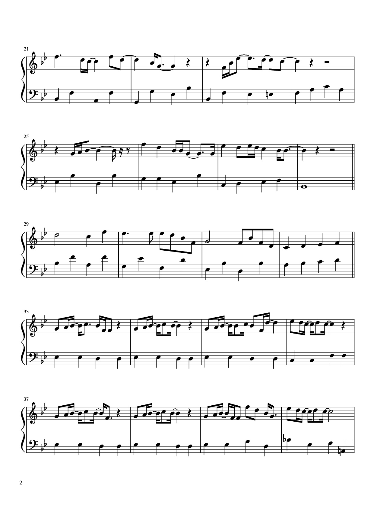 Page 2 of Sheet music PDF Piano Can You Feel The Love Tonight Piano - Elton John. Piano arrranged by Hazel Nguyen