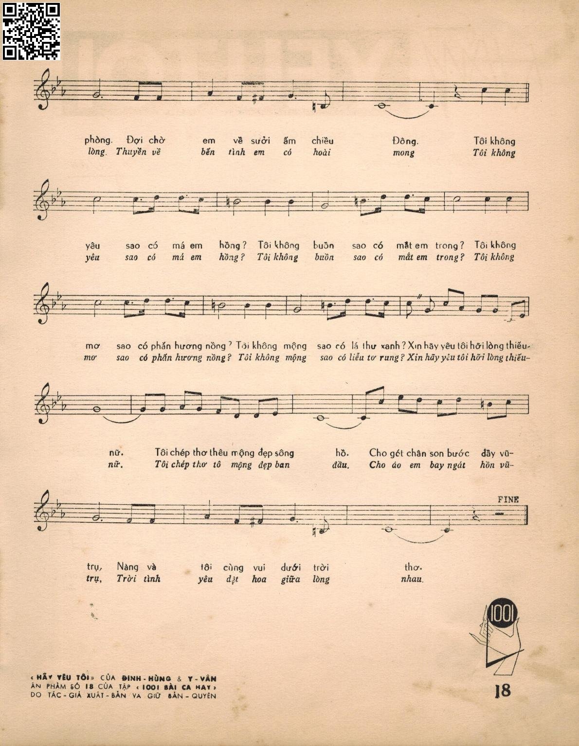 Page 3 of Sheet music PDF Hãy yêu tôi - Y Vân