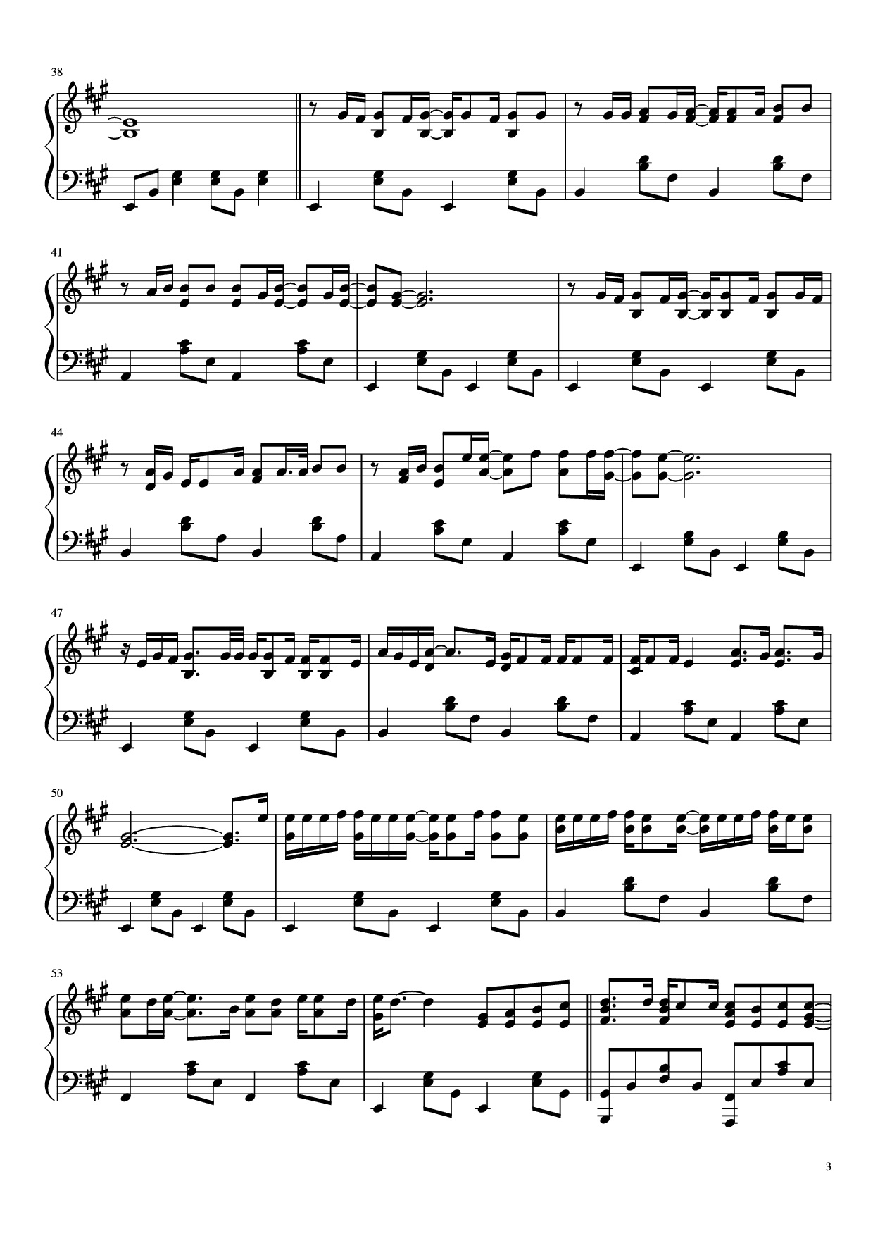 Page 3 of Sheet music PDF Piano Mariners Aparment Complex Piano - Lana del Rey