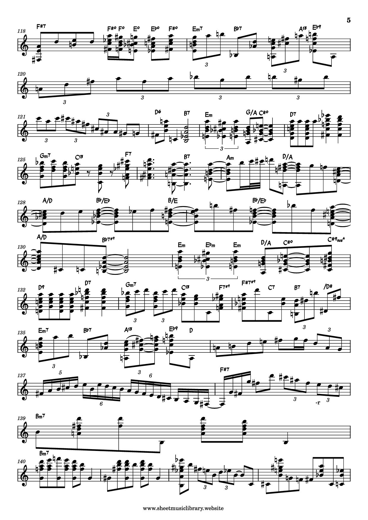Page 5 of Sheet music PDF Guitar Tab Ain