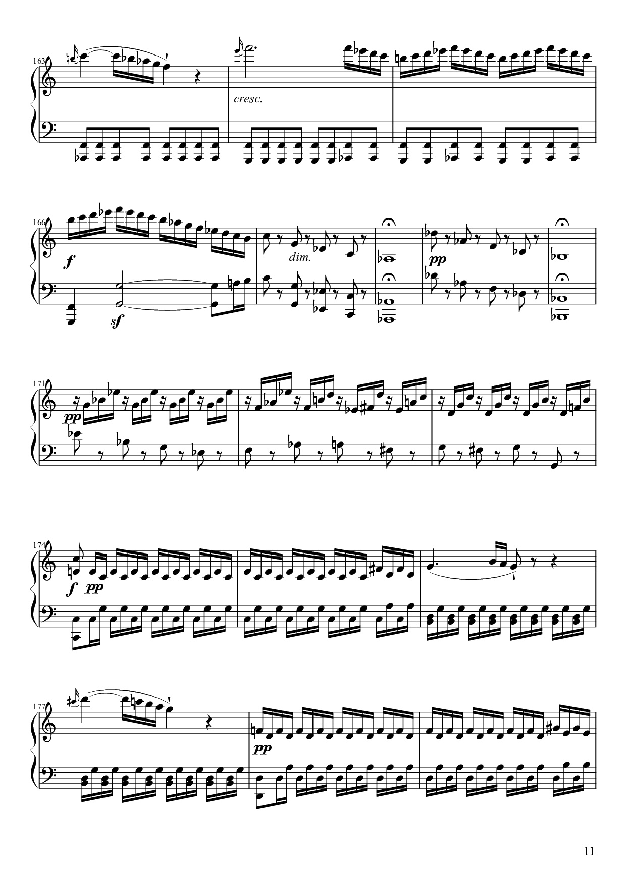 Page 11 of Sheet music PDF Piano Sonate No. 21, Waldstein Piano - Ludwig van Beethoven