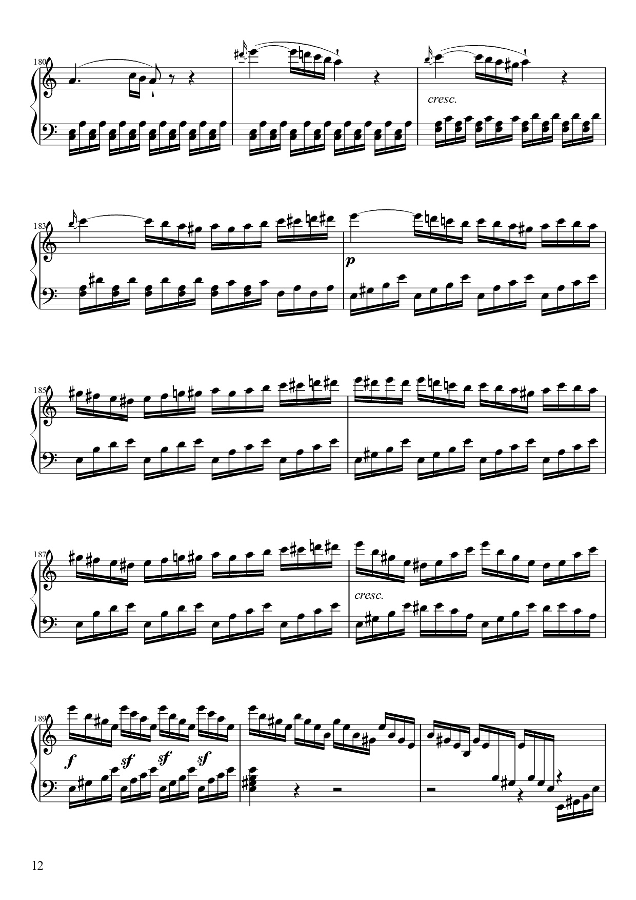 Page 12 of Sheet music PDF Piano Sonate No. 21, Waldstein Piano - Ludwig van Beethoven