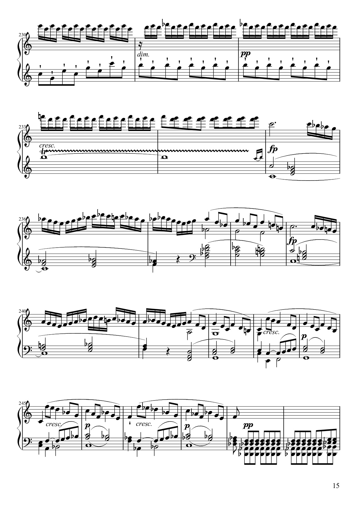 Page 15 of Sheet music PDF Piano Sonate No. 21, Waldstein Piano - Ludwig van Beethoven