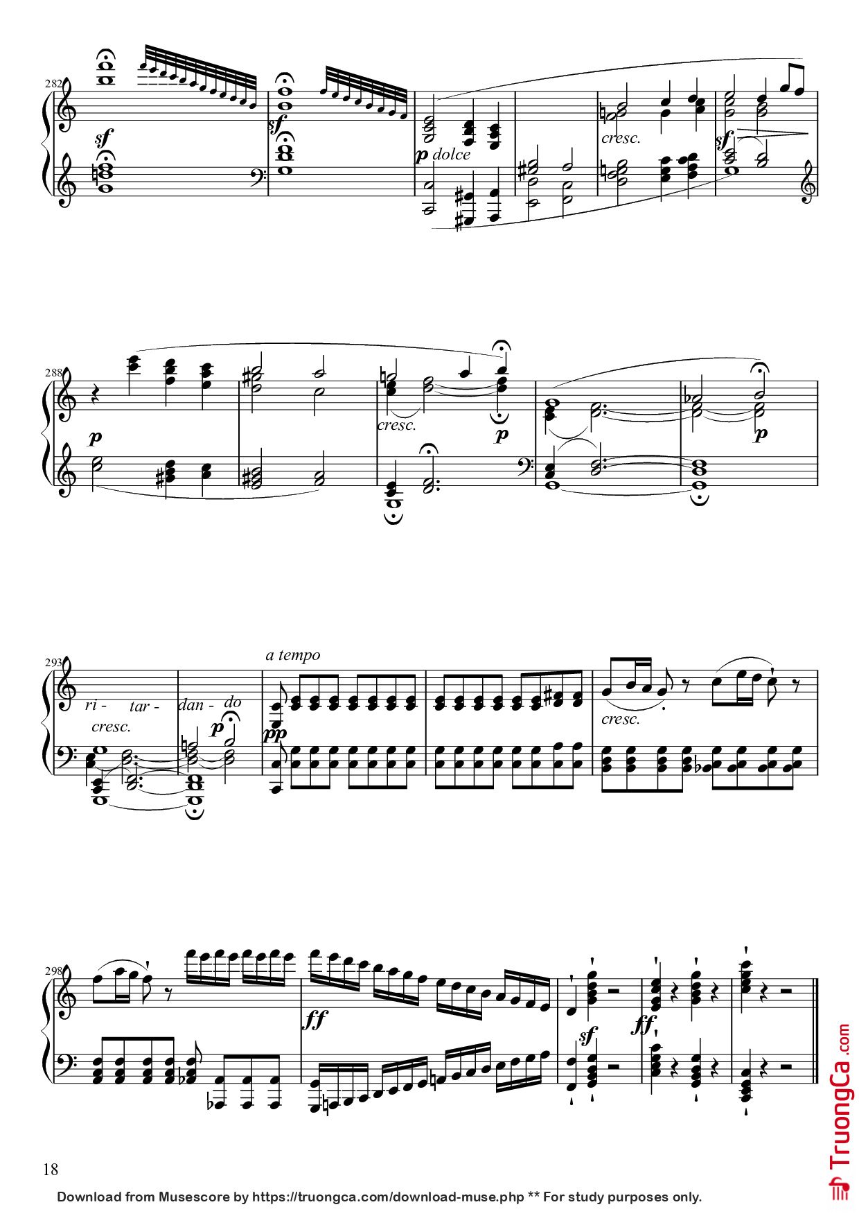 Page 18 of Sheet music PDF Piano Sonate No. 21, Waldstein Piano - Ludwig van Beethoven