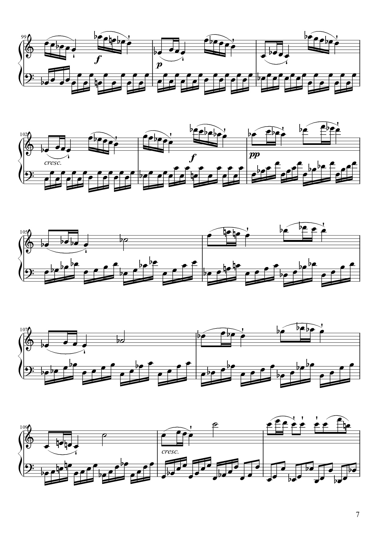 Page 7 of Sheet music PDF Piano Sonate No. 21, Waldstein Piano - Ludwig van Beethoven