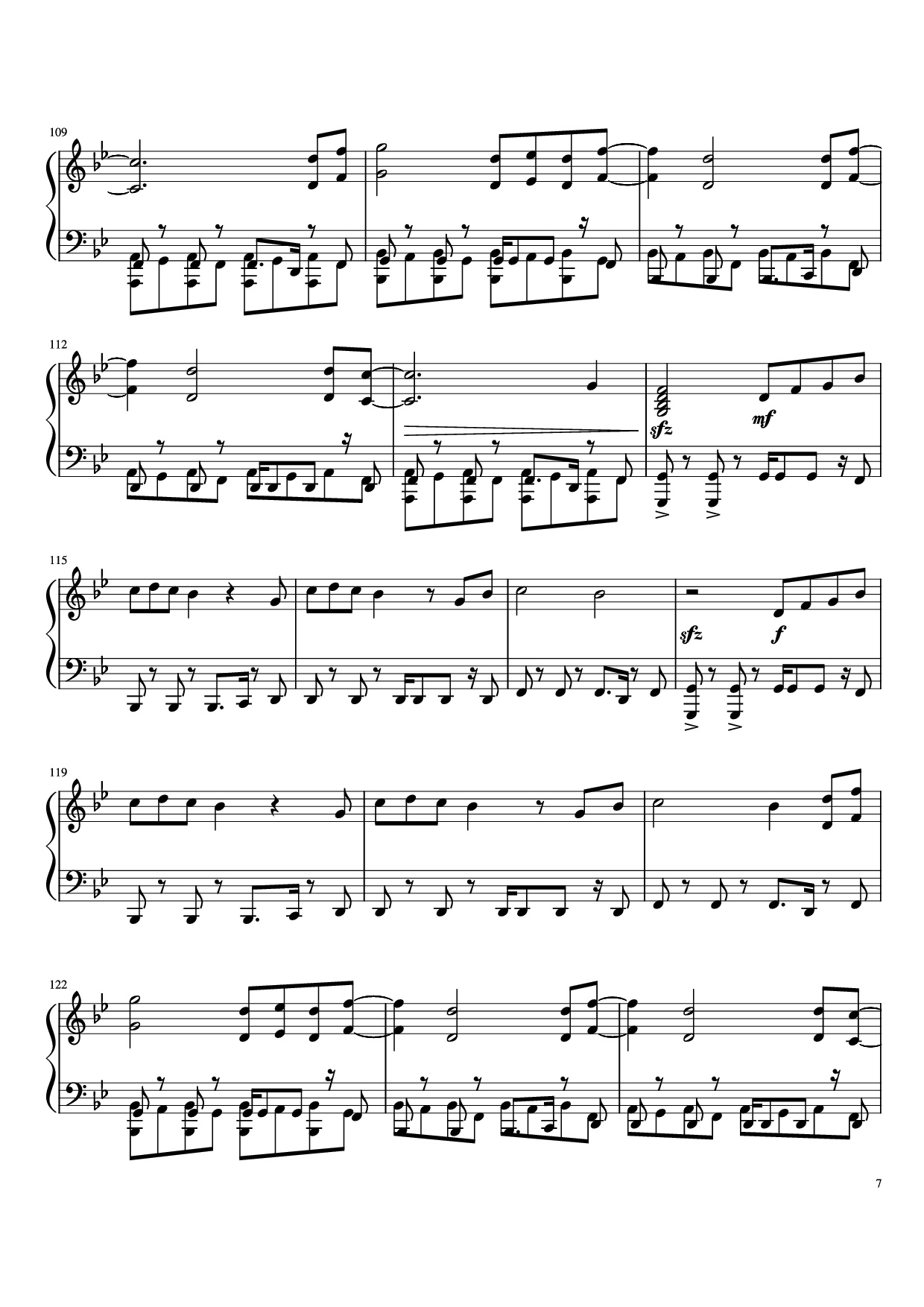 Page 7 of Sheet music PDF Piano What Is Love Piano - Haddaway