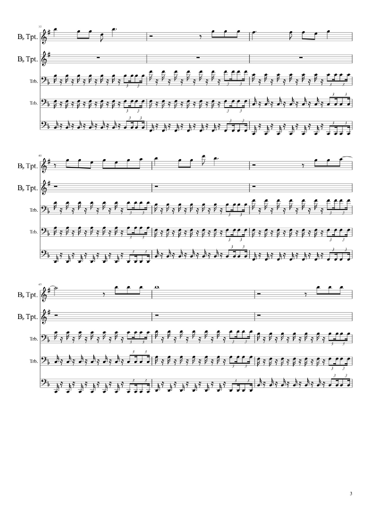 Page 3 of Sheet music PDF Faded - Arr. Bram en Luuk