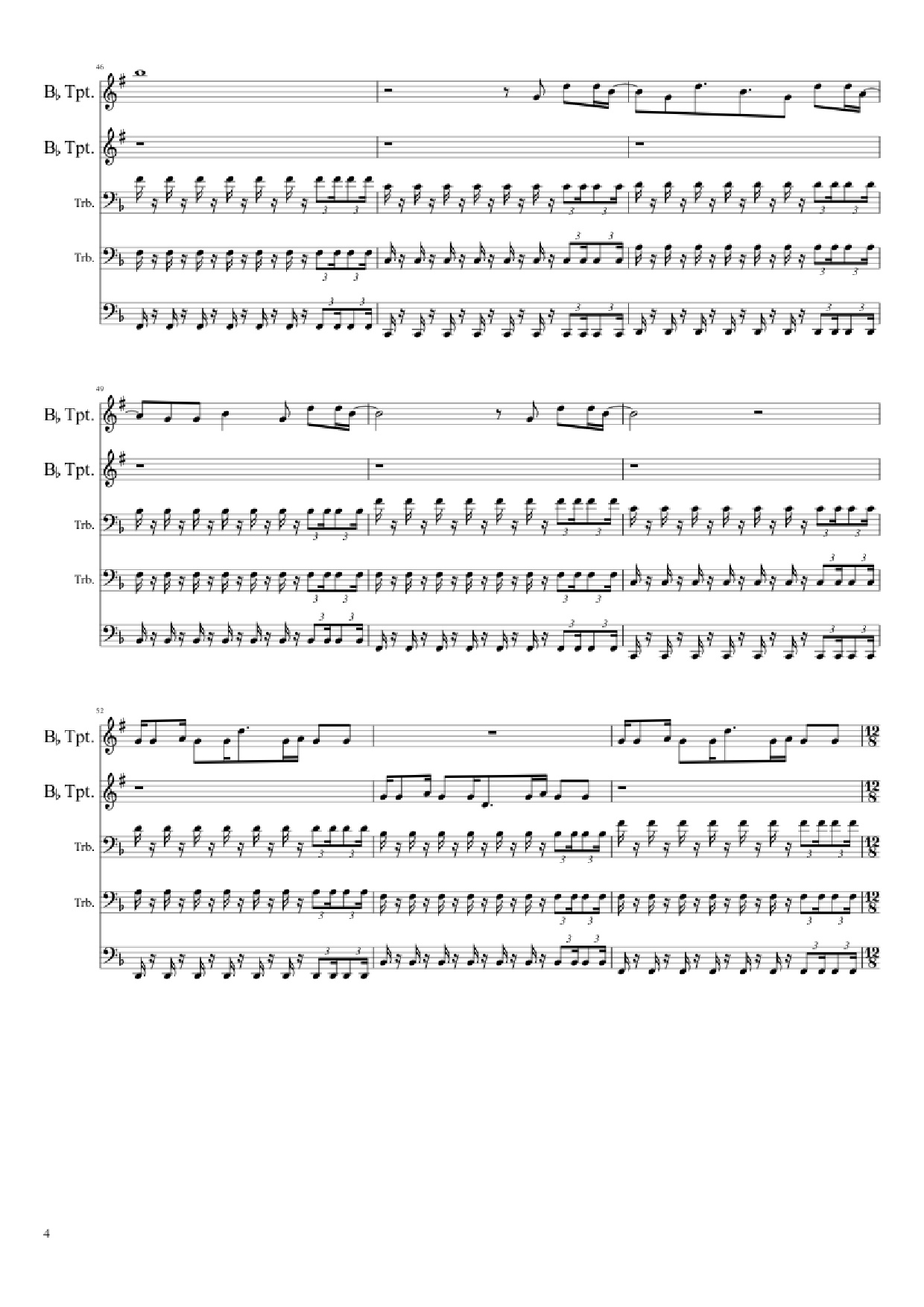 Page 4 of Sheet music PDF Faded - Arr. Bram en Luuk