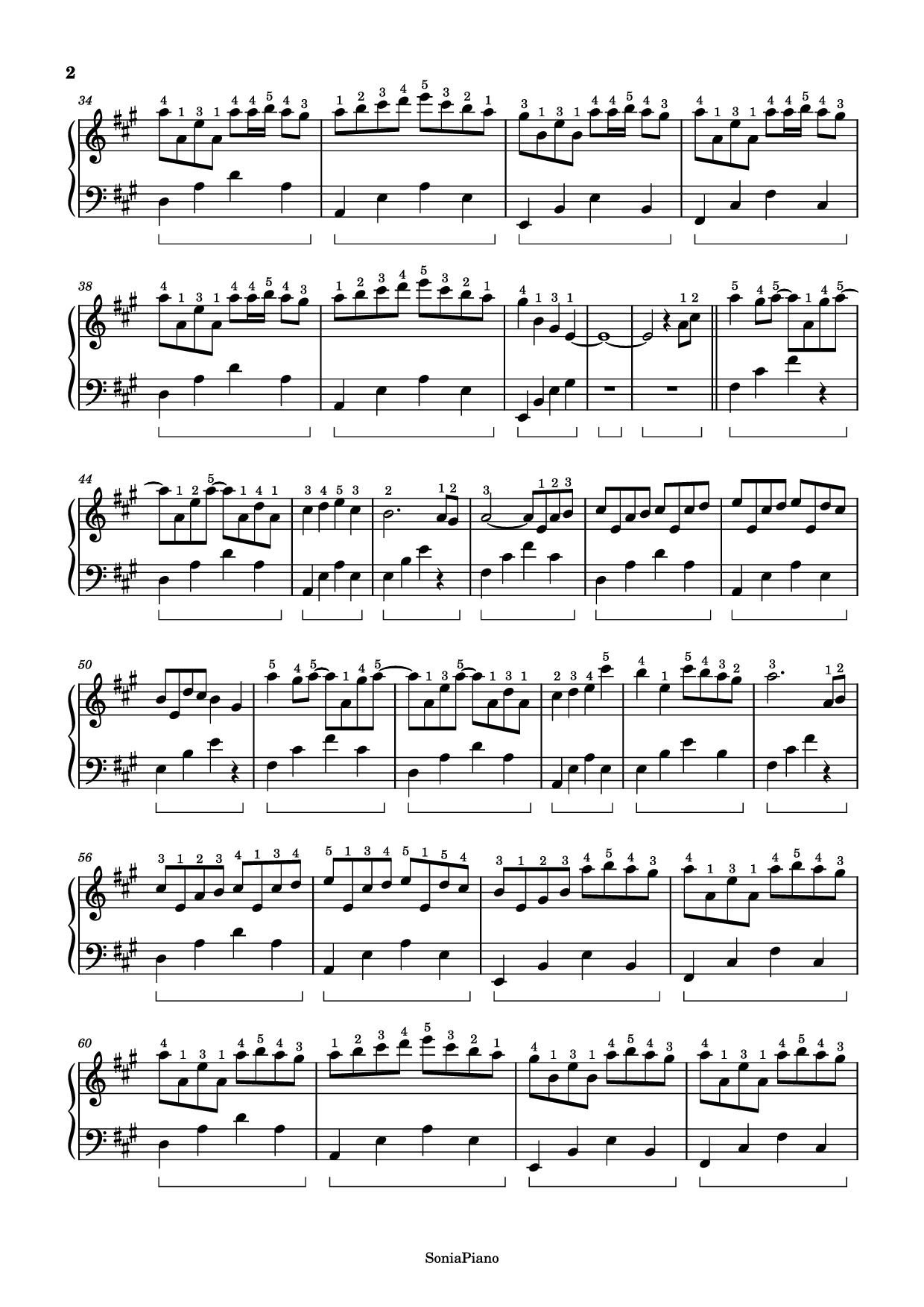 Page 2 of Sheet music PDF Piano River Flow In You Piano - YIRUMA