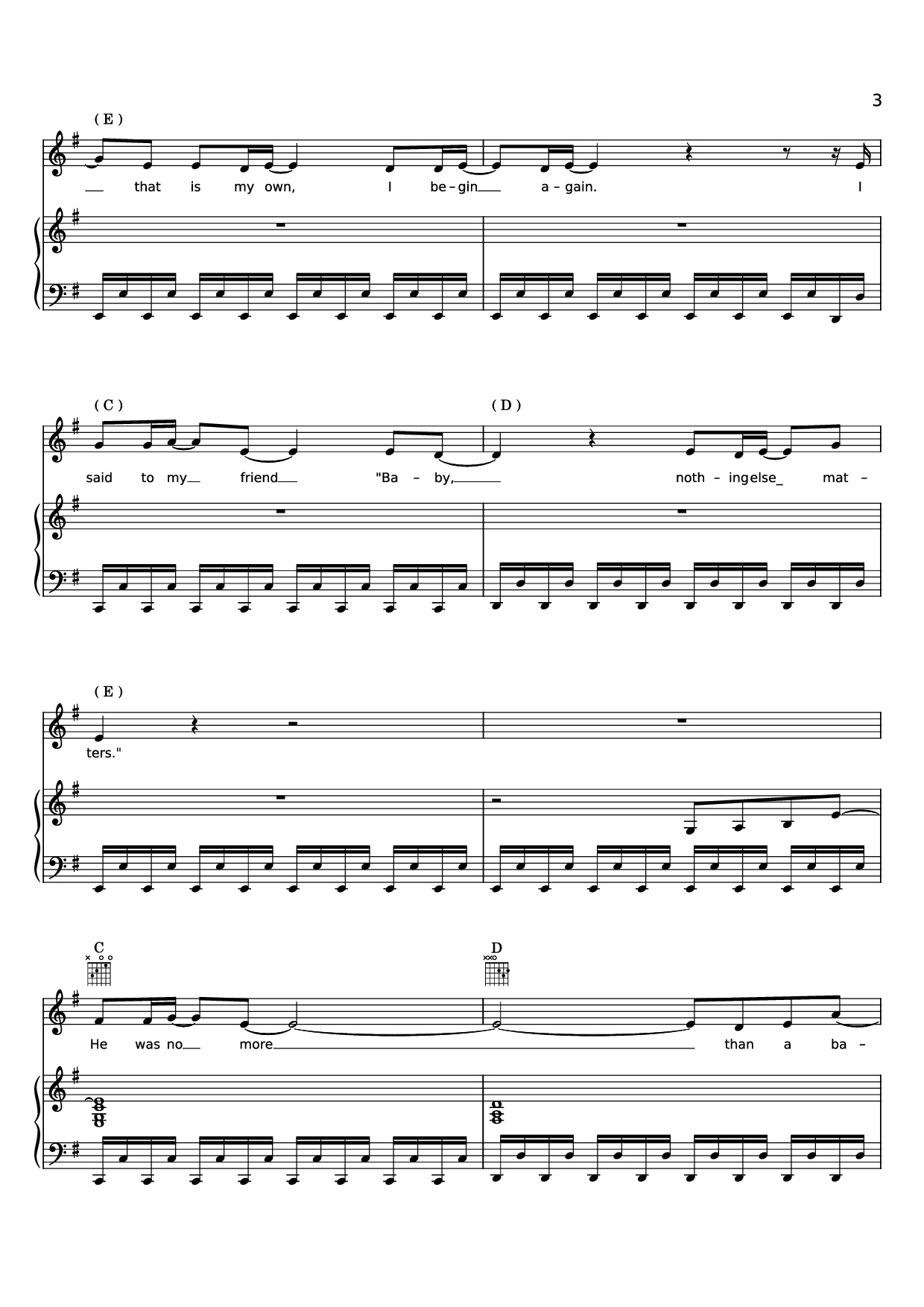 Page 3 of Sheet music PDF Piano Edge of Seventeen Piano - STEVIE NICKS