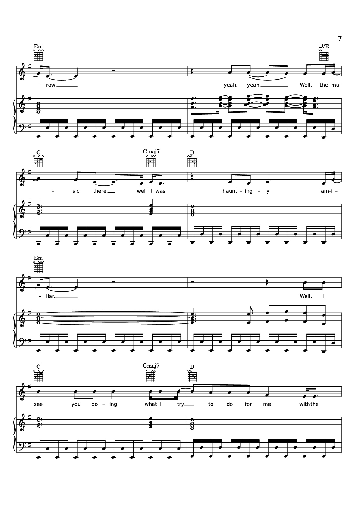 Page 7 of Sheet music PDF Piano Edge of Seventeen Piano - STEVIE NICKS