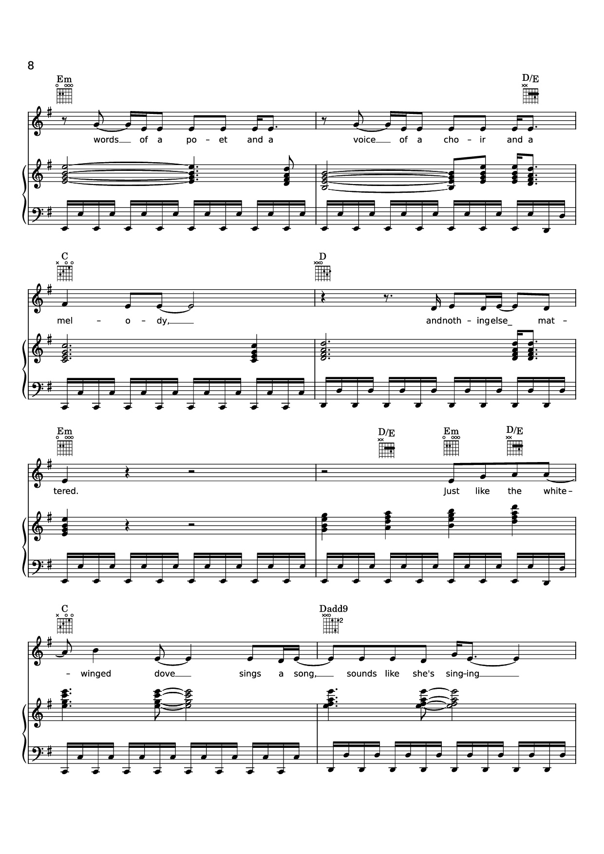 Page 8 of Sheet music PDF Piano Edge of Seventeen Piano - STEVIE NICKS