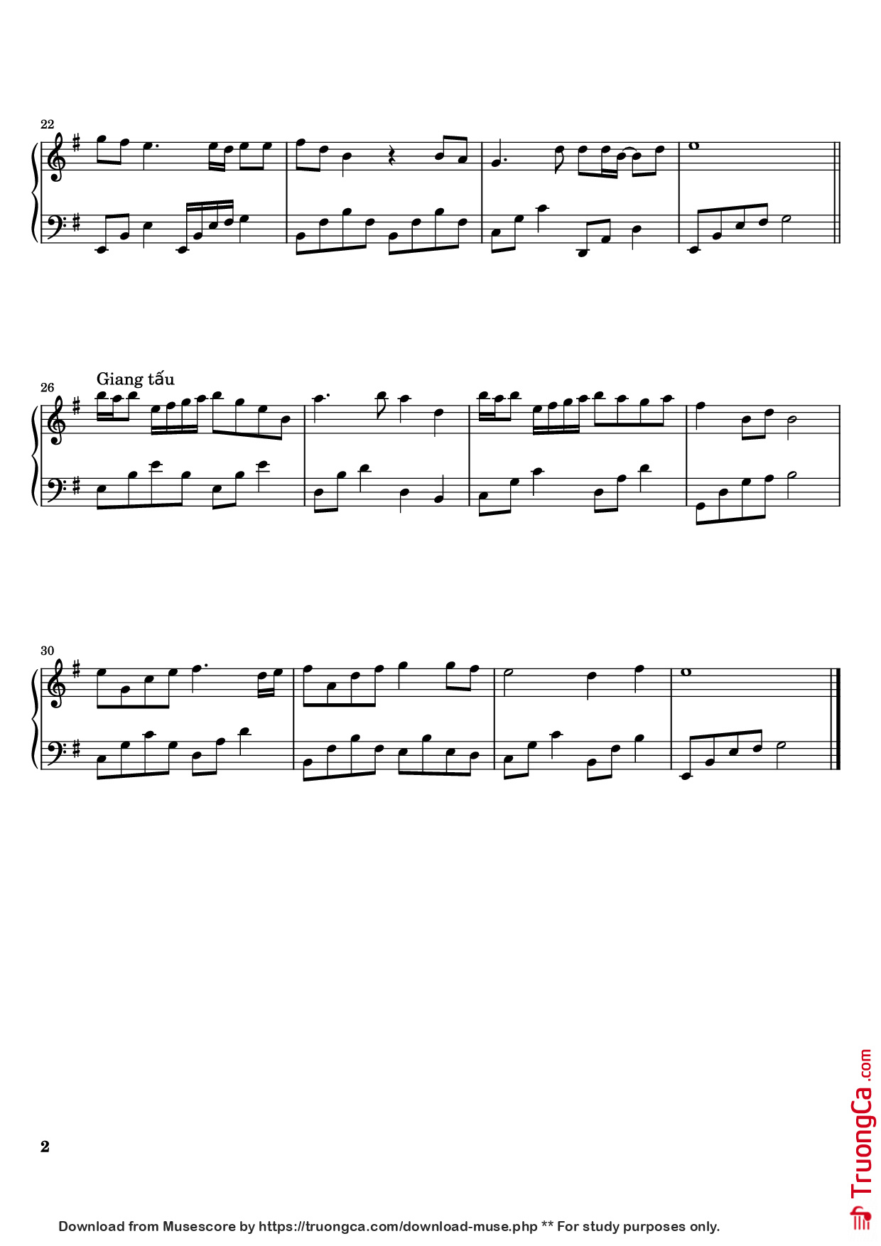 Page 2 of Sheet music PDF Piano Ai chung tình được mãi Piano - Đinh Tùng Huy
