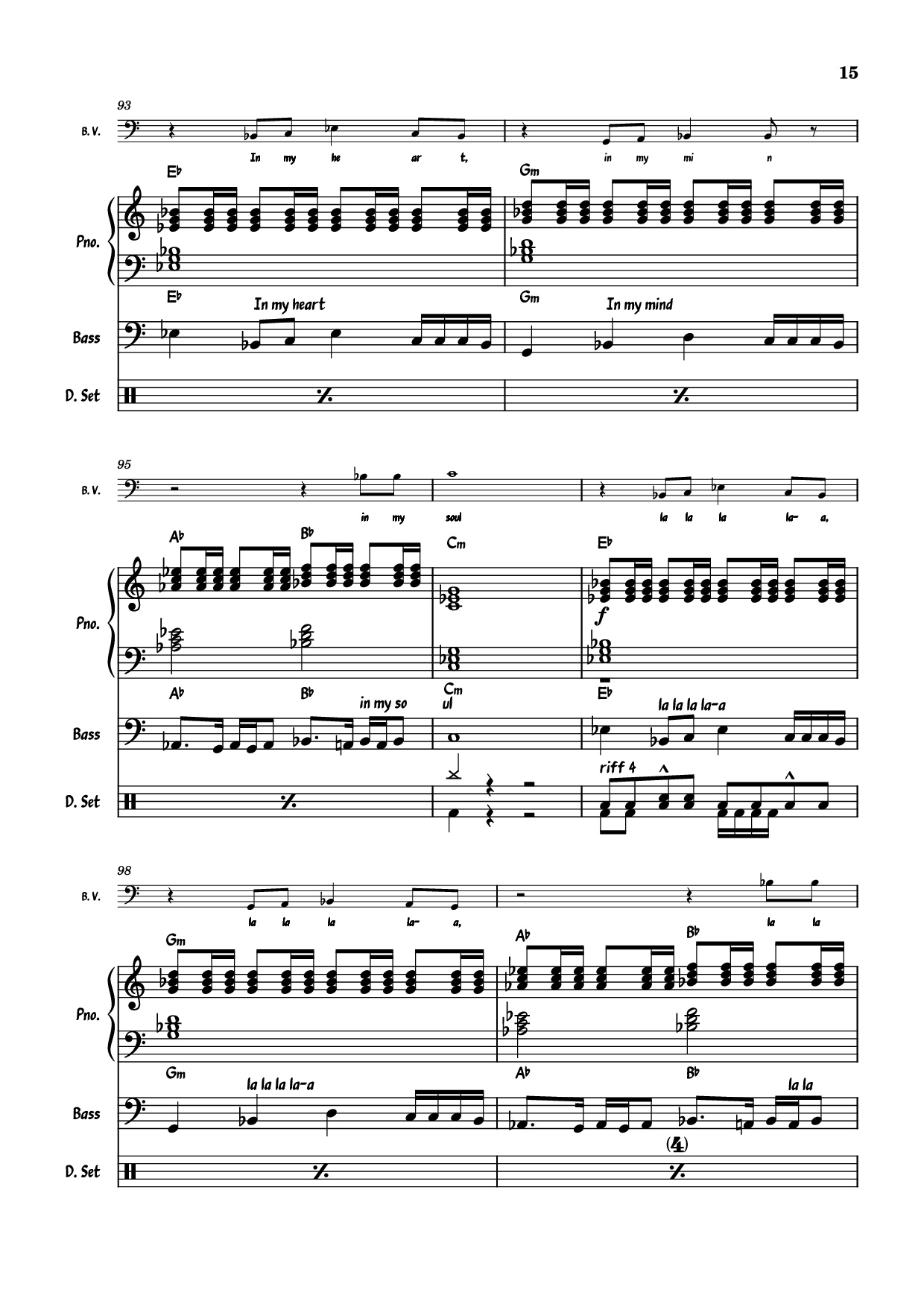 Page 15 of Sheet music PDF Piano Guitar Tab July Morning Piano - Uriah Heep