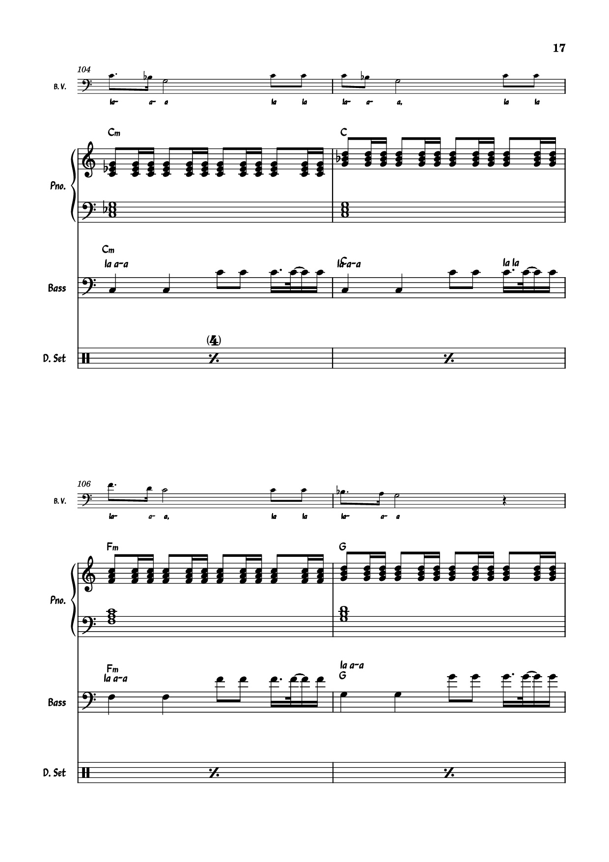Page 17 of Sheet music PDF Piano Guitar Tab July Morning Piano - Uriah Heep