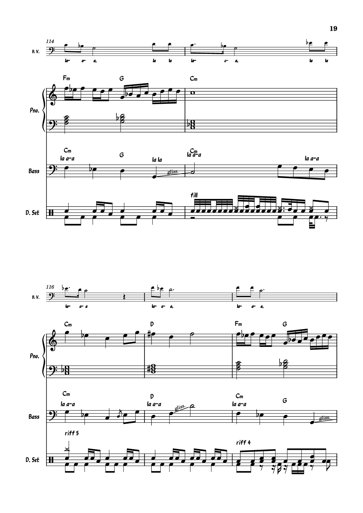 Page 19 of Sheet music PDF Piano Guitar Tab July Morning Piano - Uriah Heep