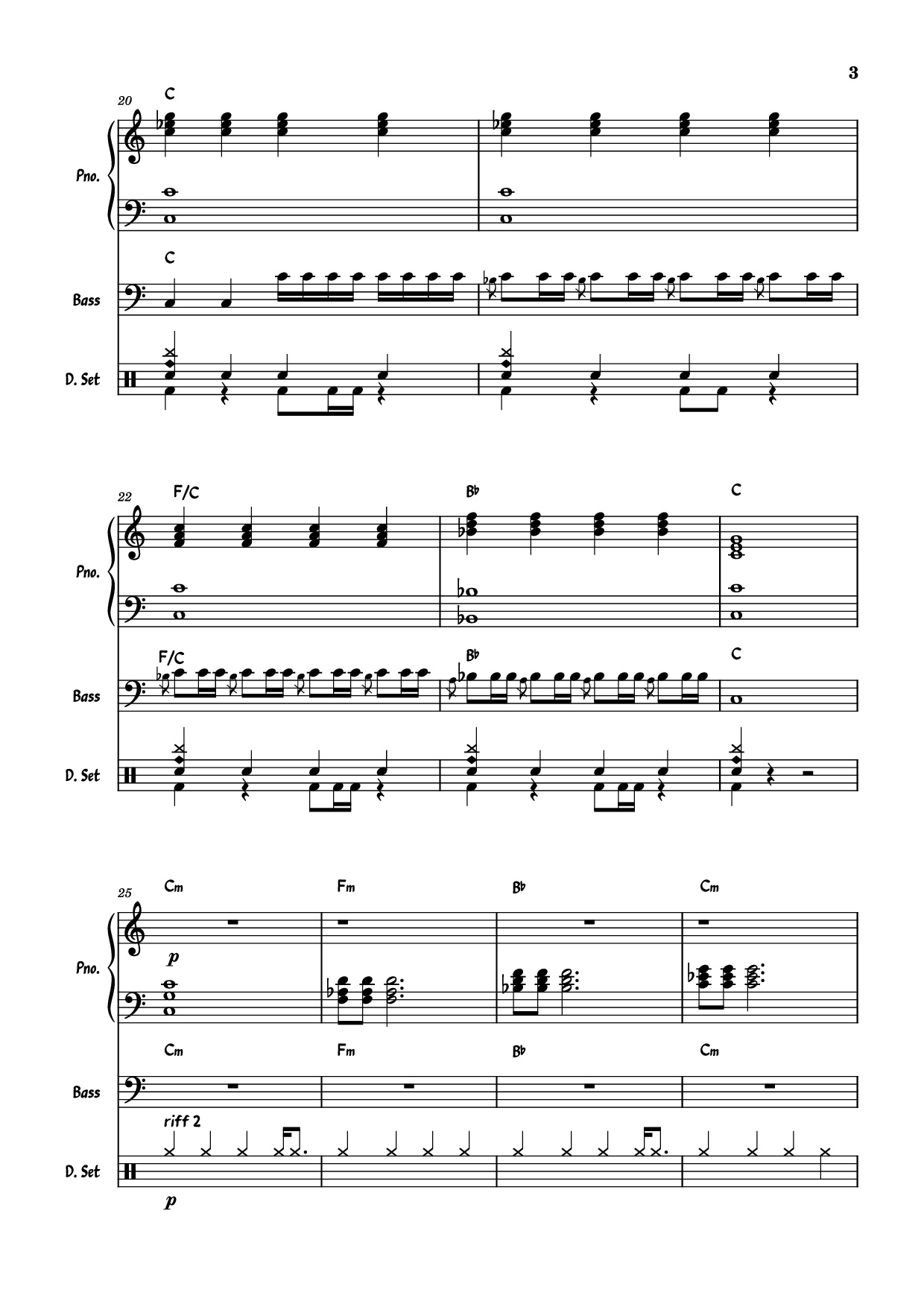 Page 3 of Sheet music PDF Piano Guitar Tab July Morning Piano - Uriah Heep