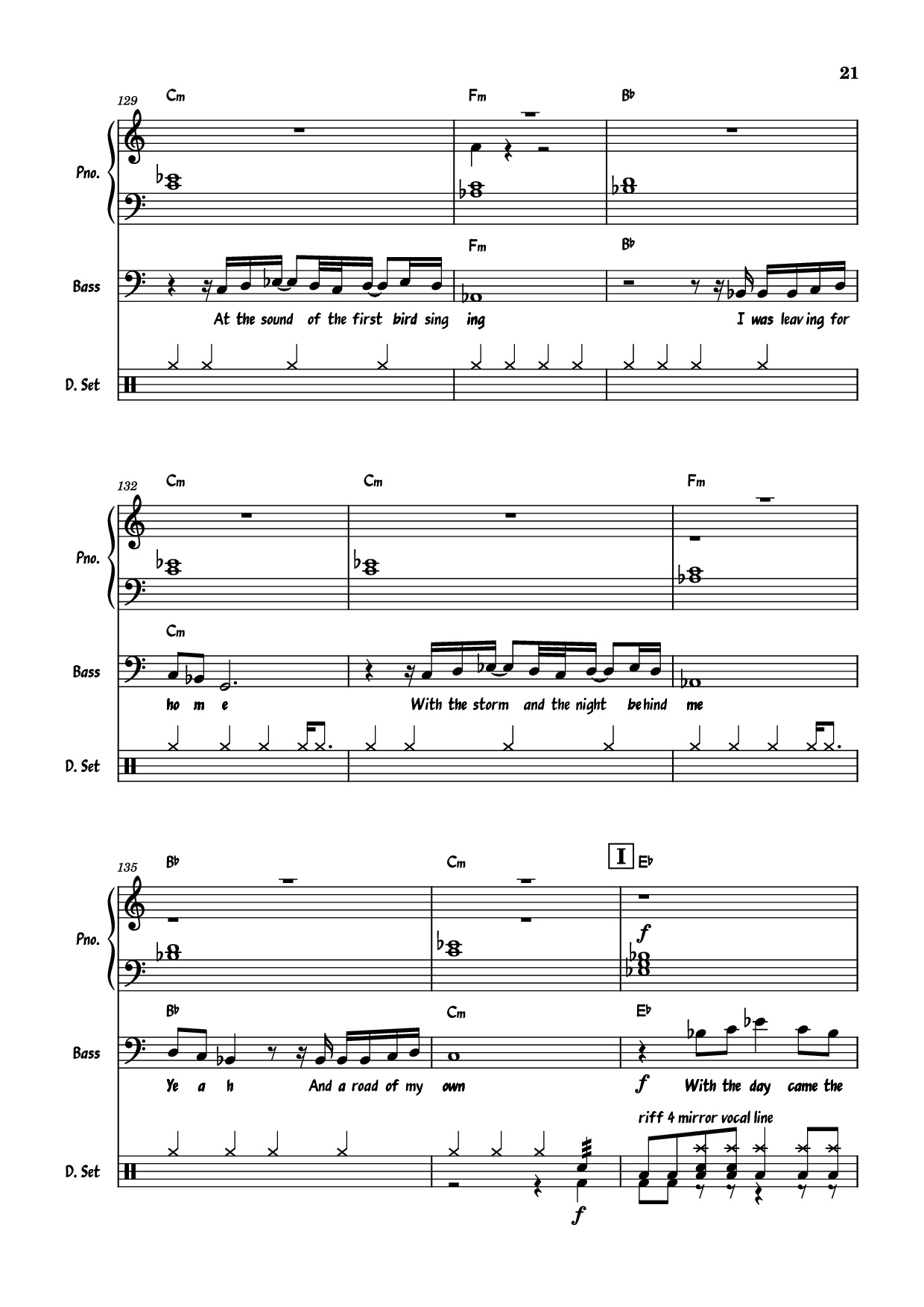 Page 21 of Sheet music PDF Piano Guitar Tab July Morning Piano - Uriah Heep