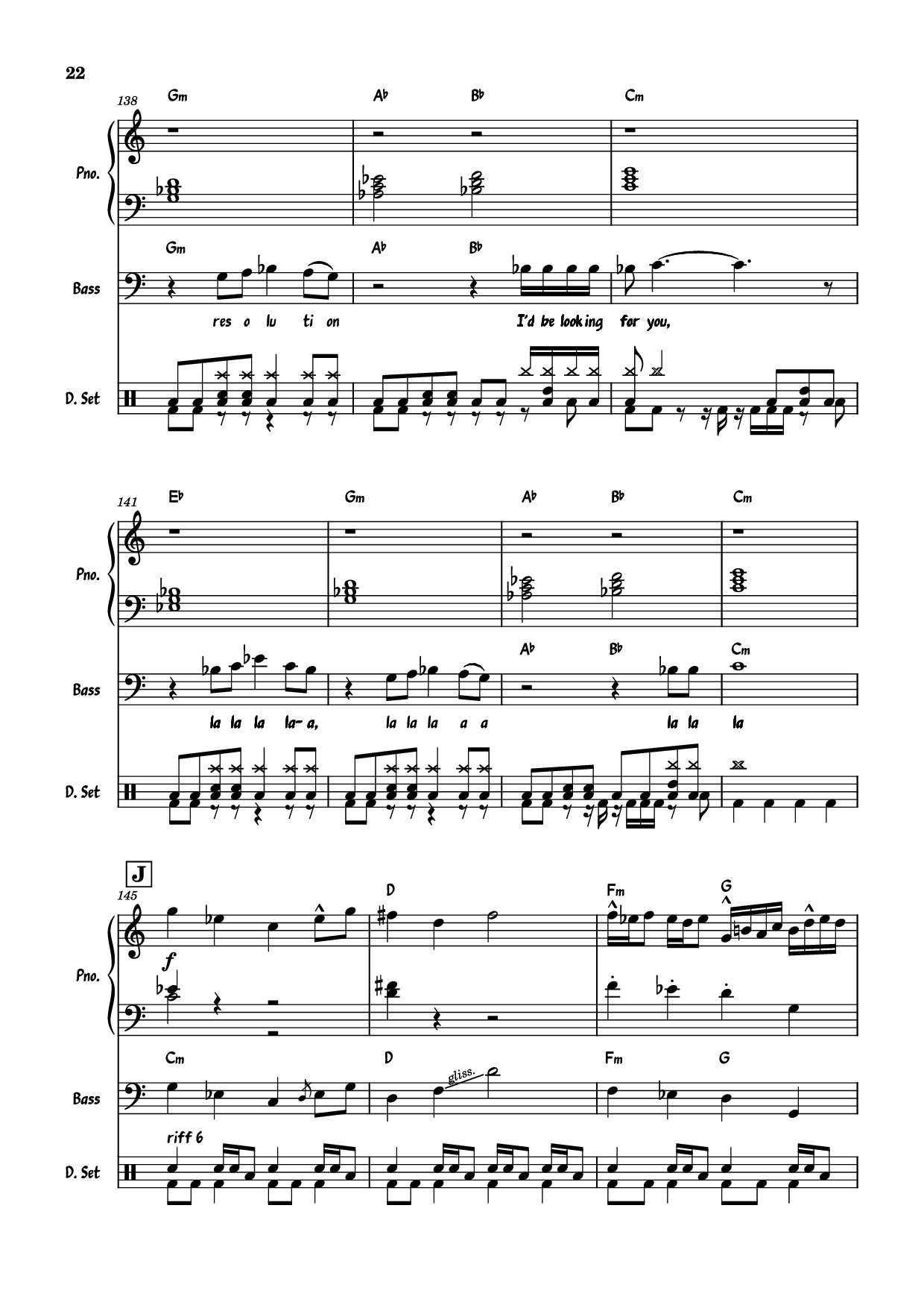 Page 22 of Sheet music PDF Piano Guitar Tab July Morning Piano - Uriah Heep