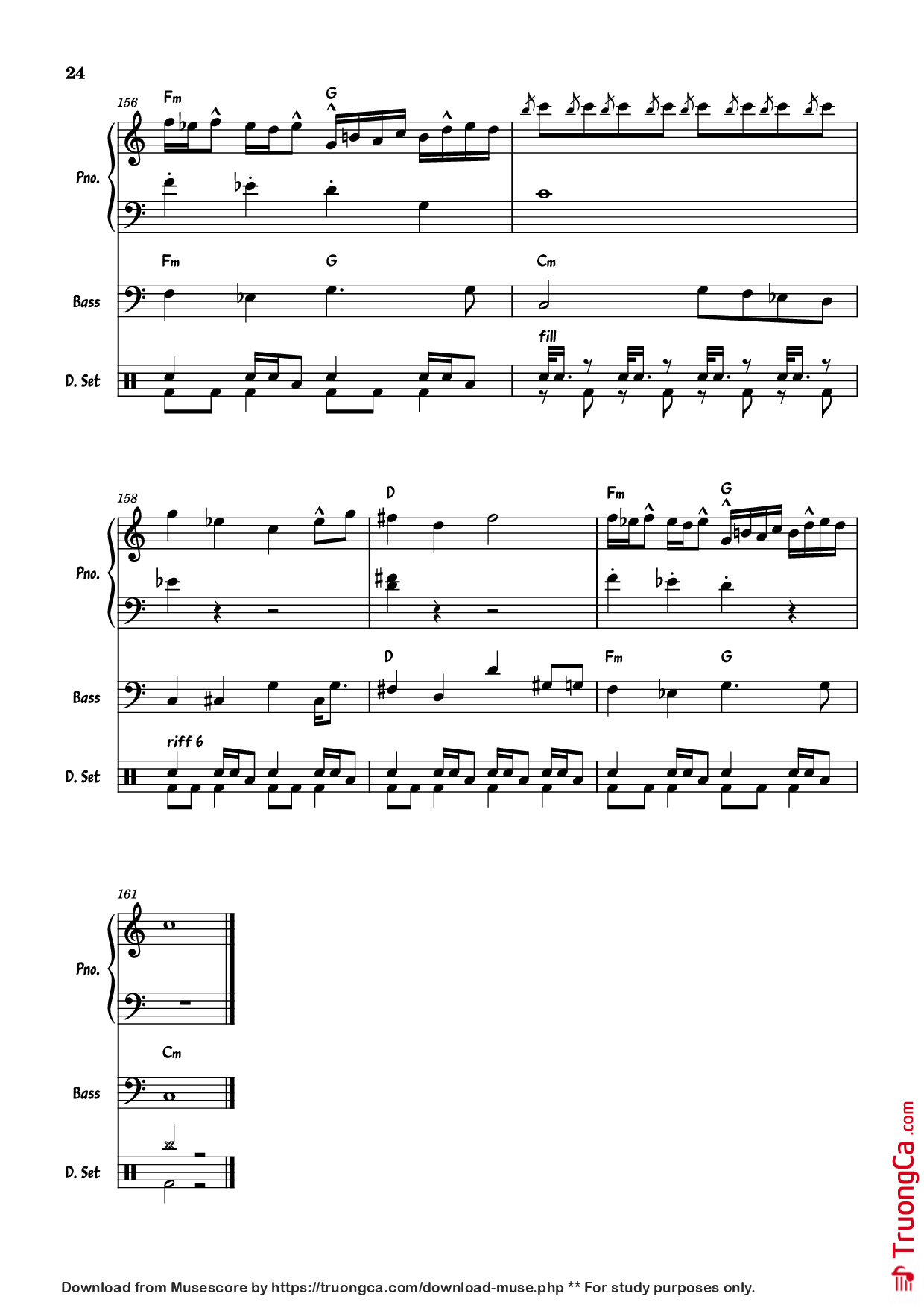 Page 24 of Sheet music PDF Piano Guitar Tab July Morning Piano - Uriah Heep