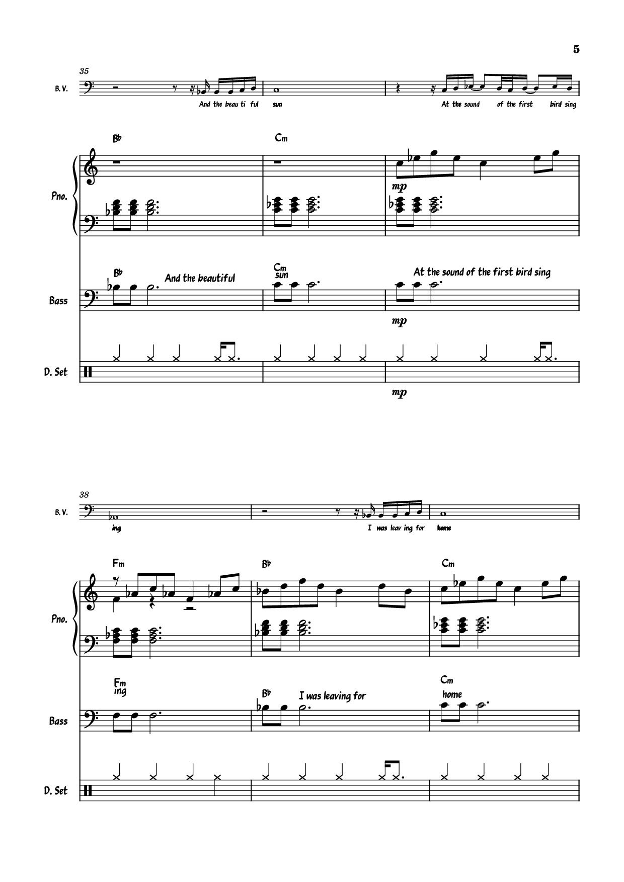 Page 5 of Sheet music PDF Piano Guitar Tab July Morning Piano - Uriah Heep