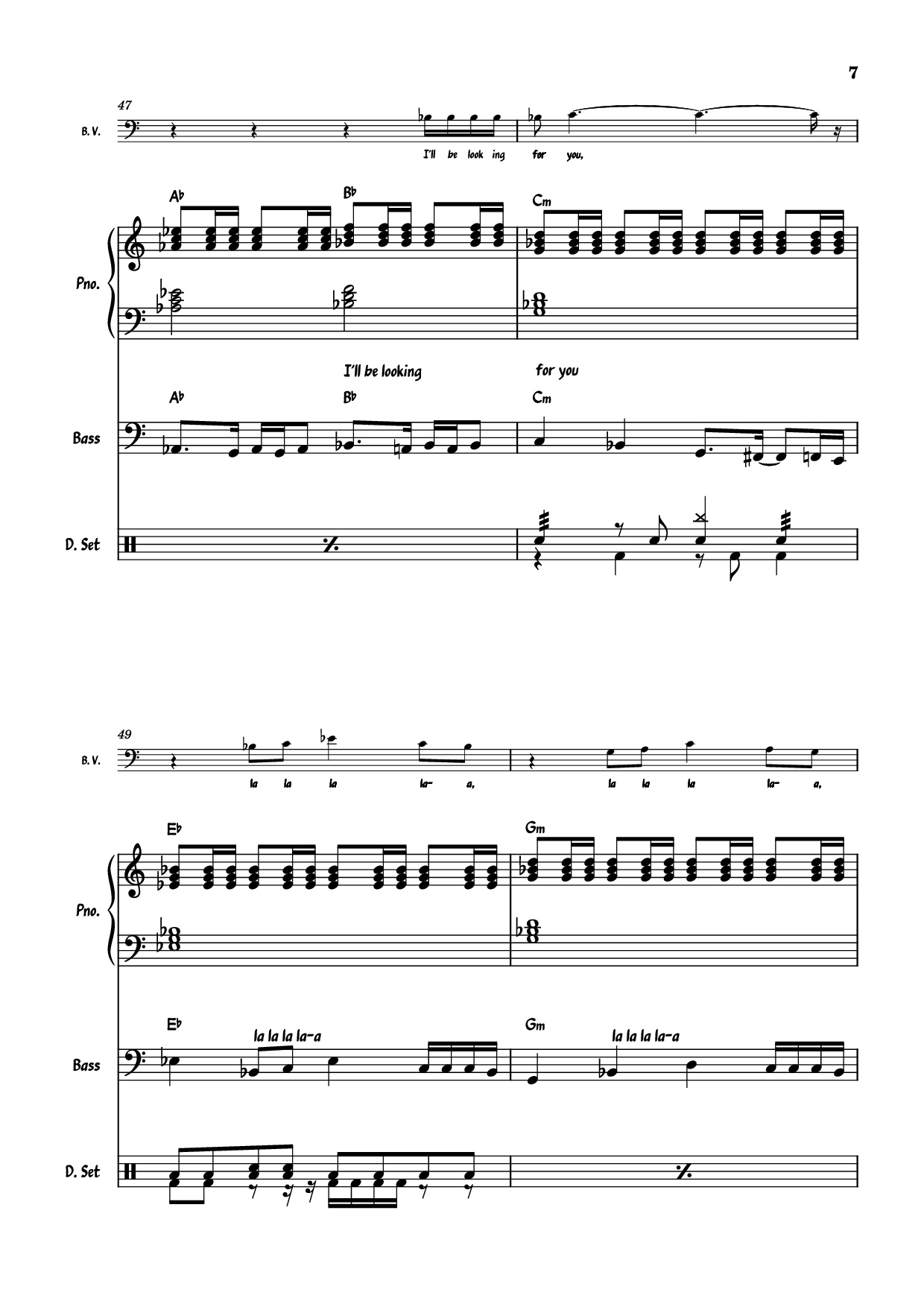 Page 7 of Sheet music PDF Piano Guitar Tab July Morning Piano - Uriah Heep