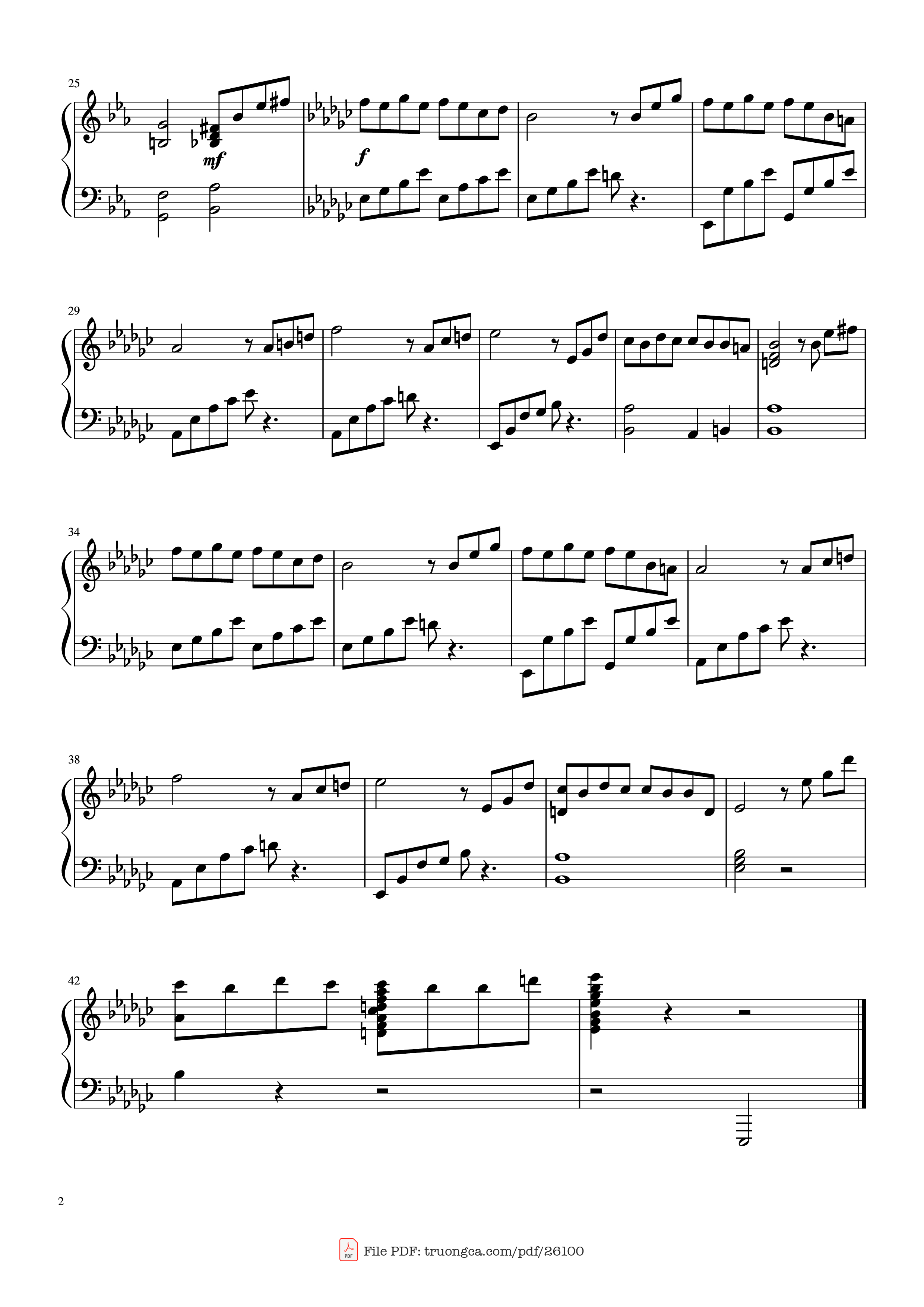 Page 2 of Sheet music PDF Piano The Godfather (Love Theme) Piano - Nino Rota
