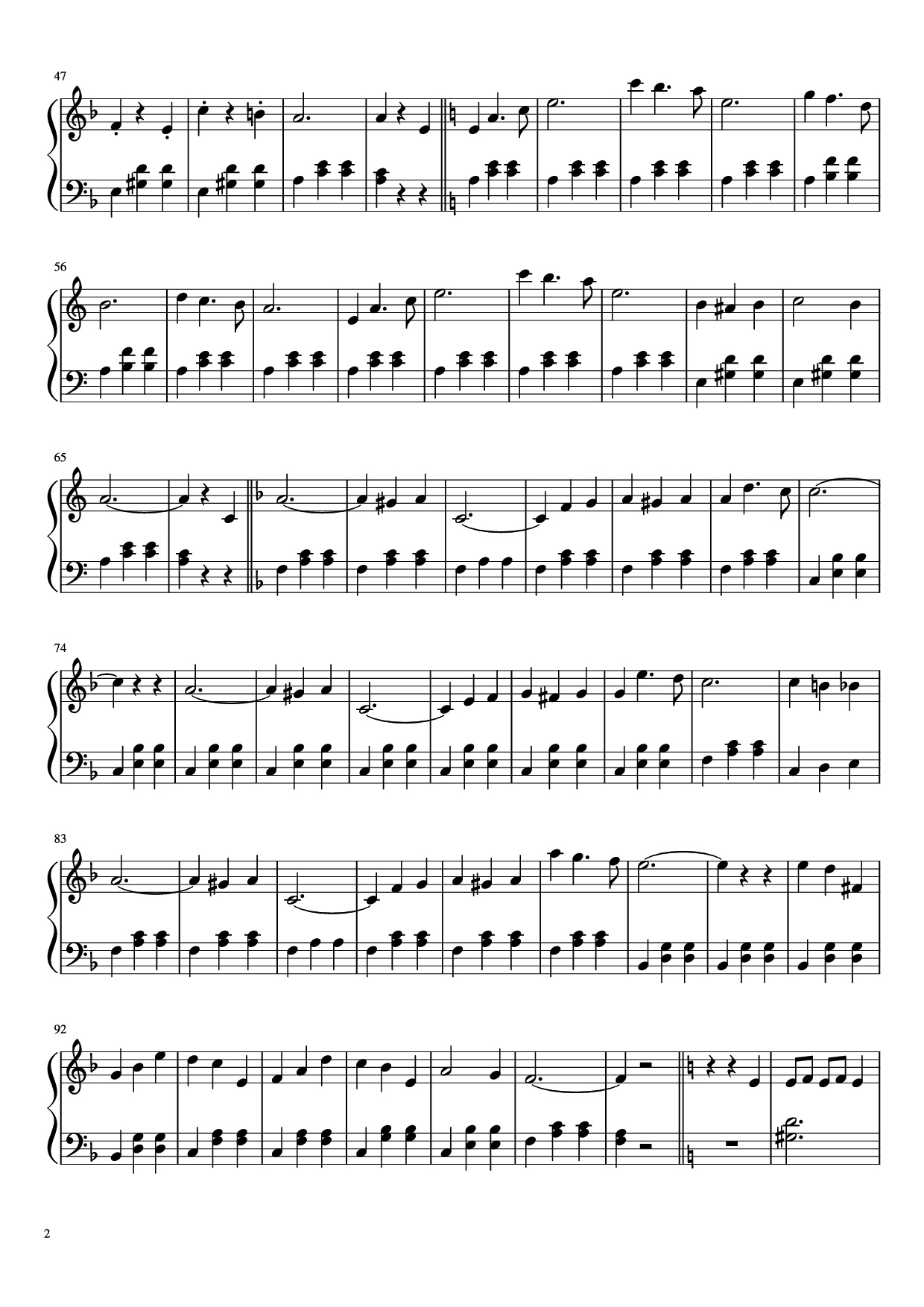 Page 2 of Sheet music PDF Piano Waves of the danube Piano - Ivanovici