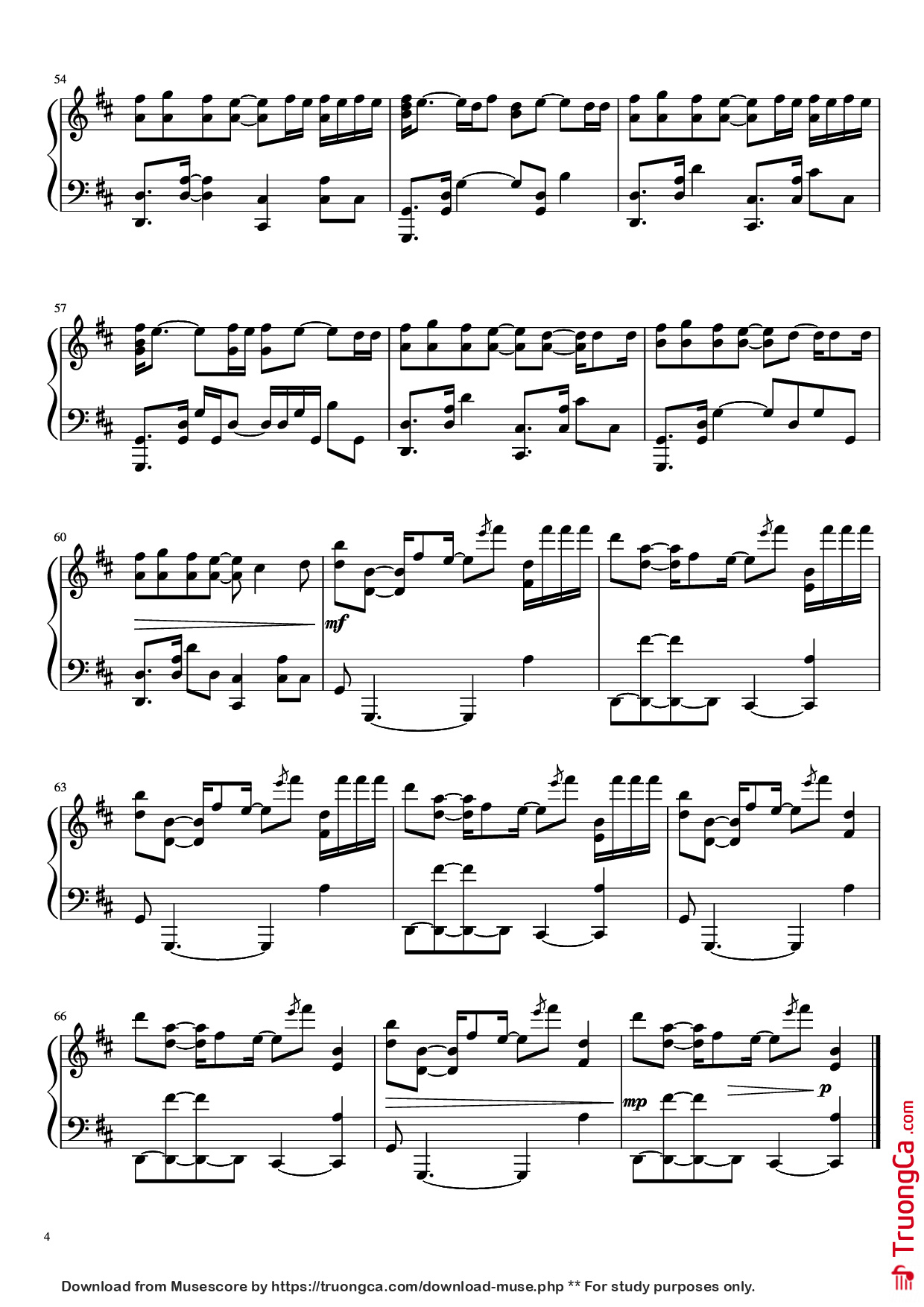 Page 4 of Sheet music PDF Piano Robbery Piano - Jarad Higgins
