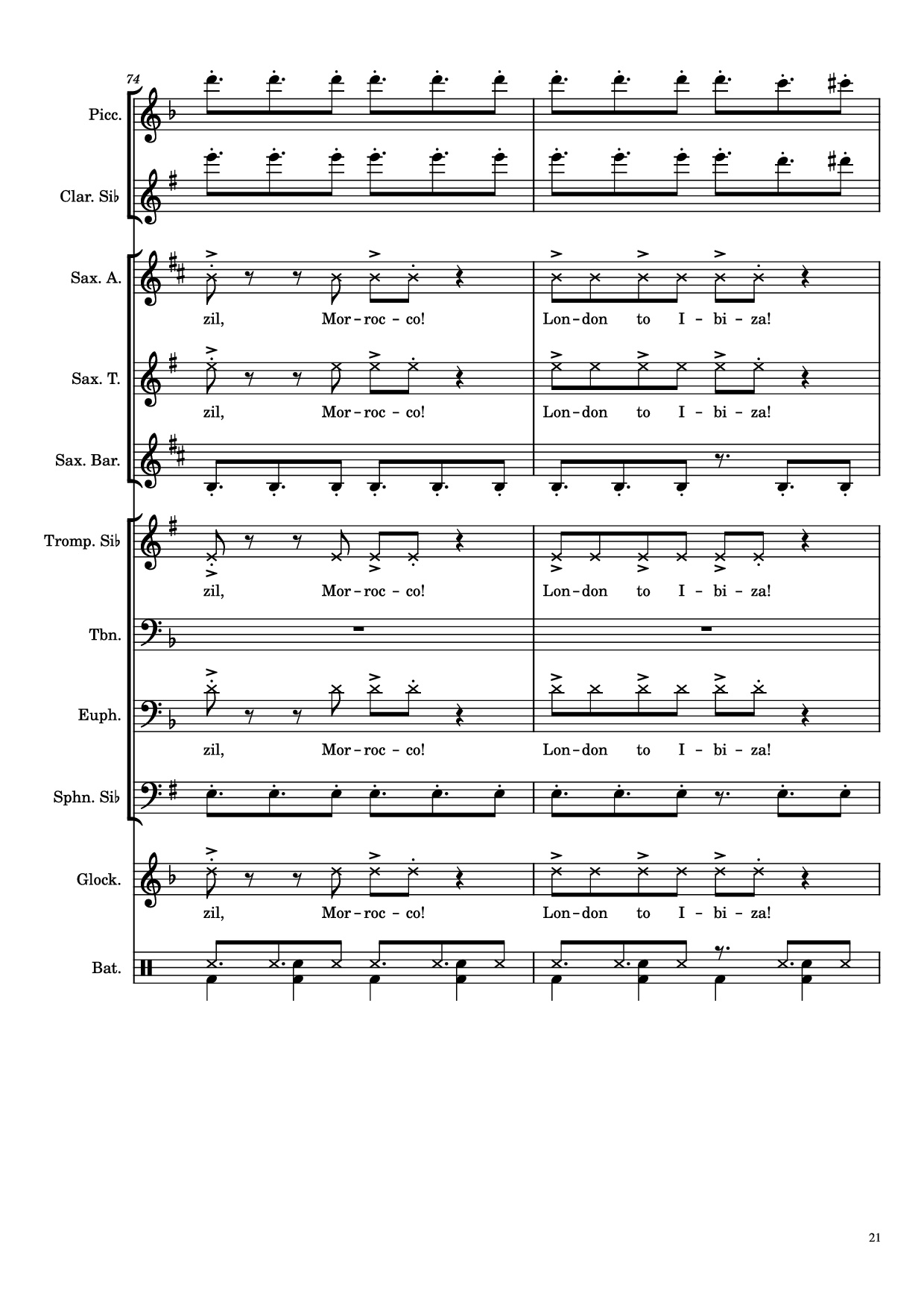 Page 21 of Sheet music PDF On The Floor - Alexthi