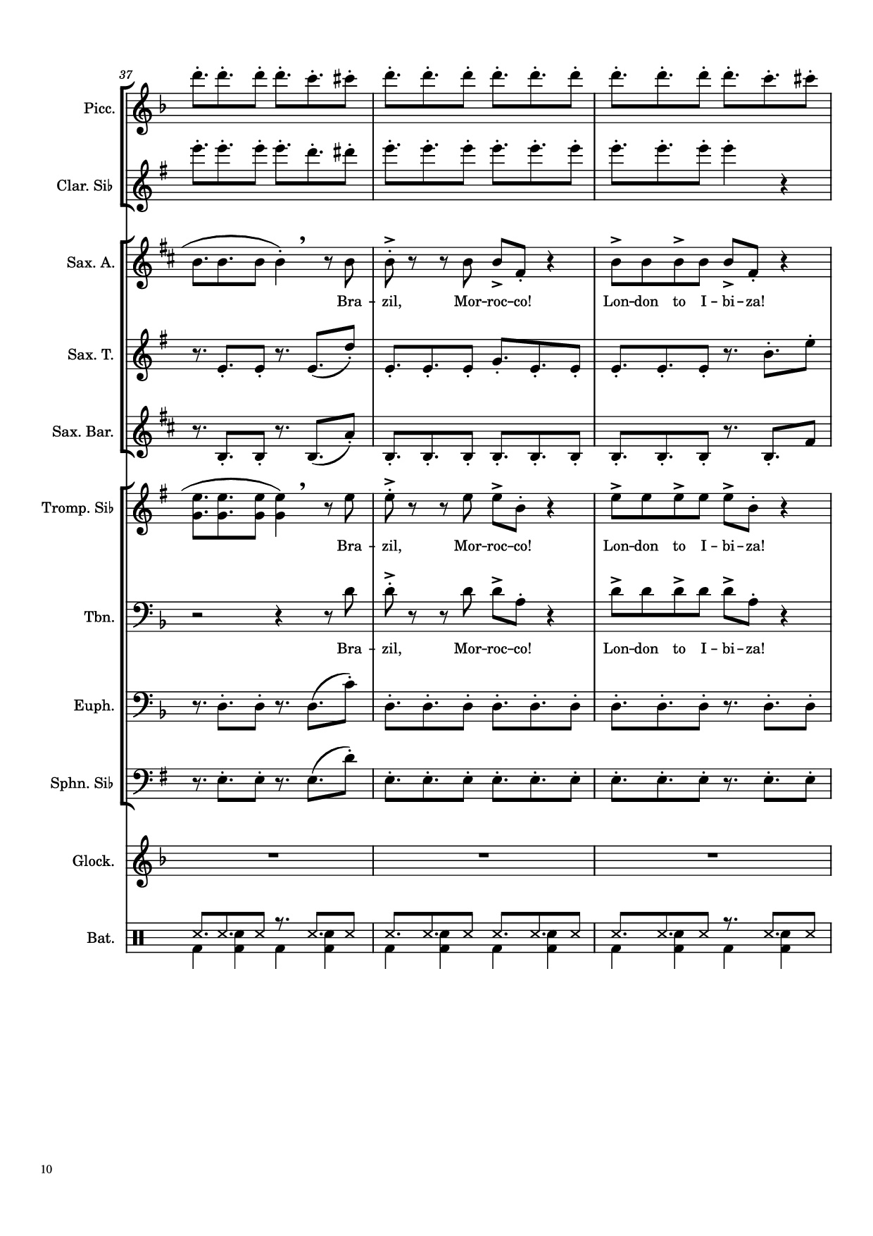 Page 10 of Sheet music PDF On The Floor - Alexthi
