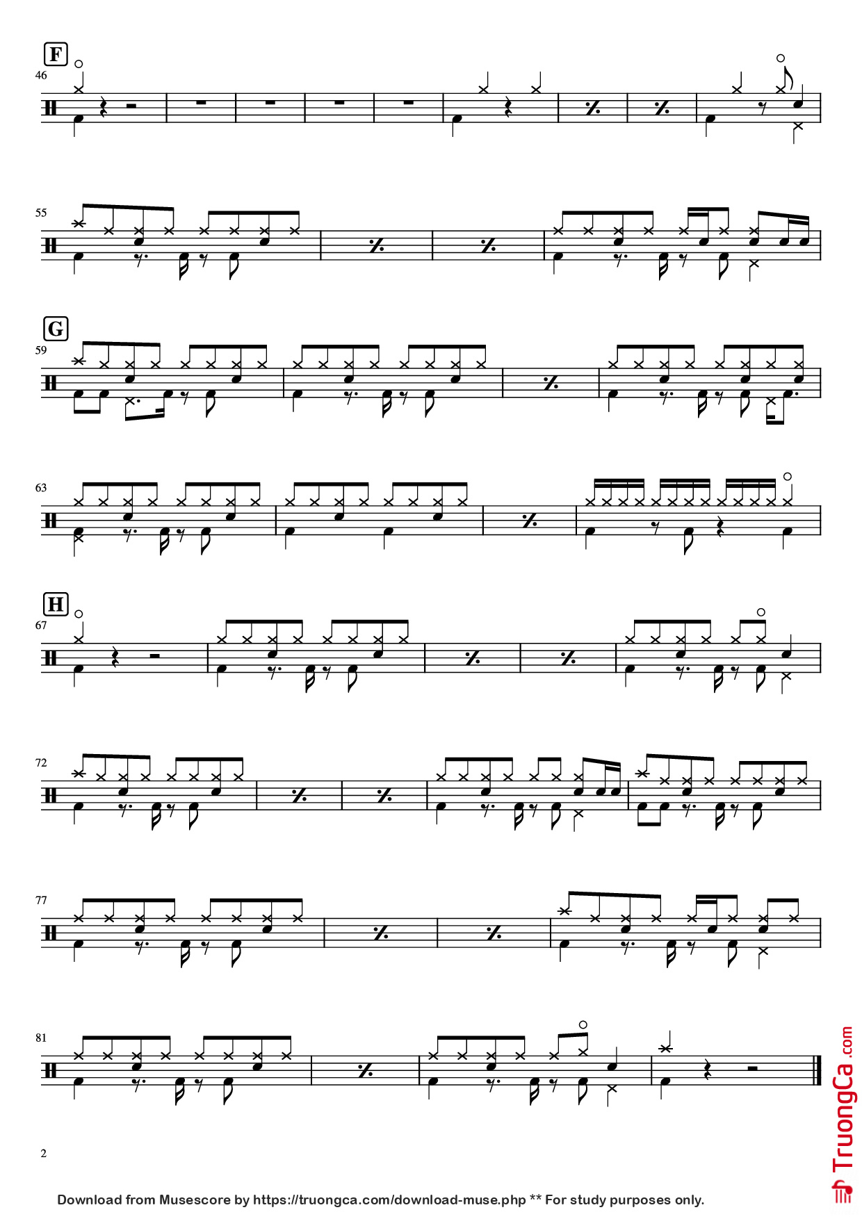 Page 2 of Sheet music PDF Kiss me - Undefined