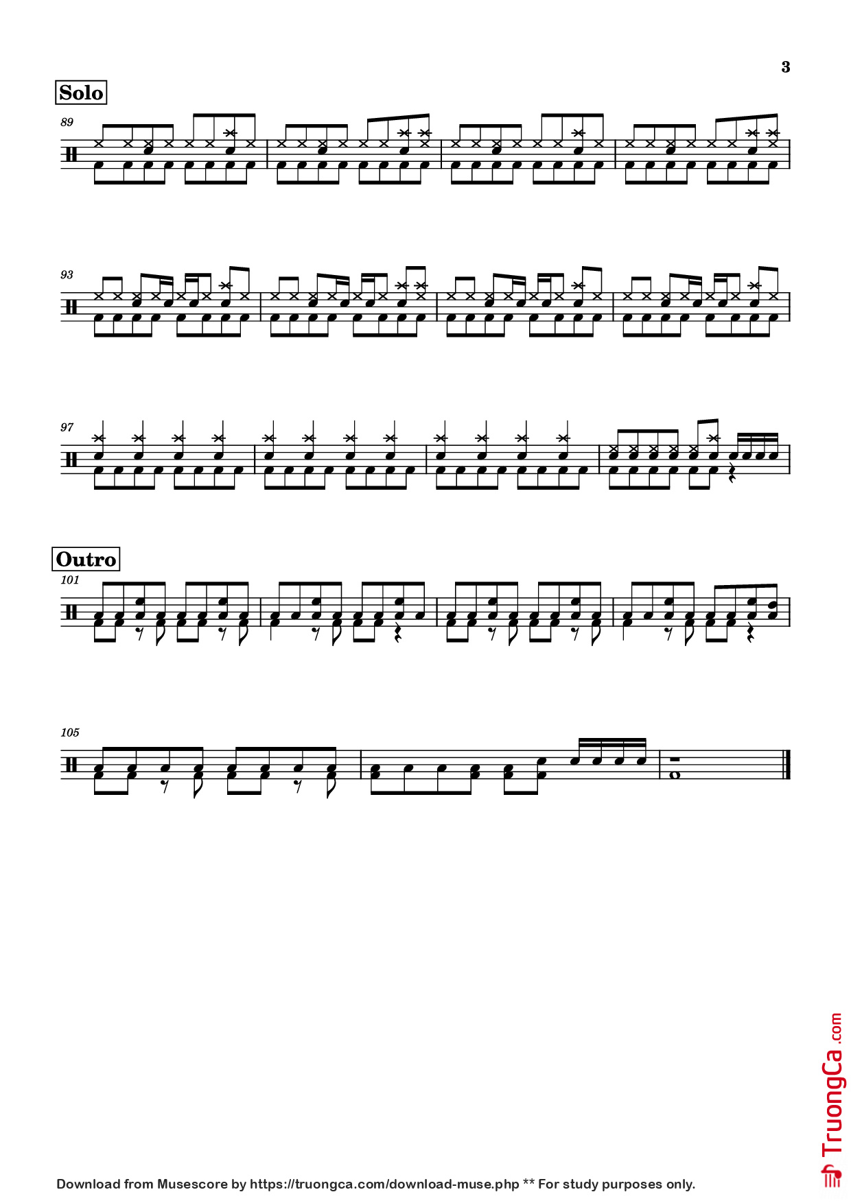 Page 3 of Sheet music PDF Zombie - The Cranberries