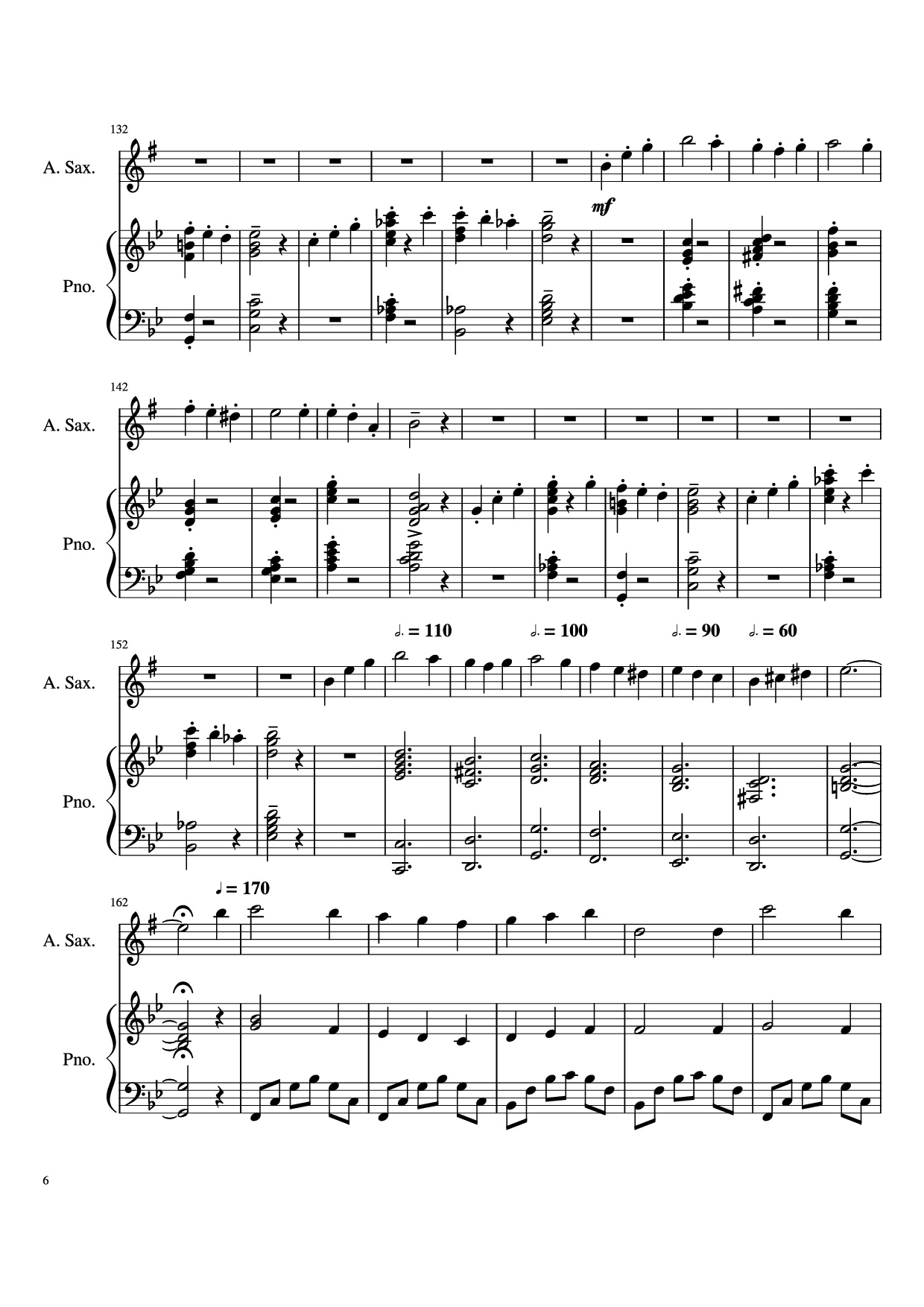 Page 6 of Sheet music PDF Piano Howl