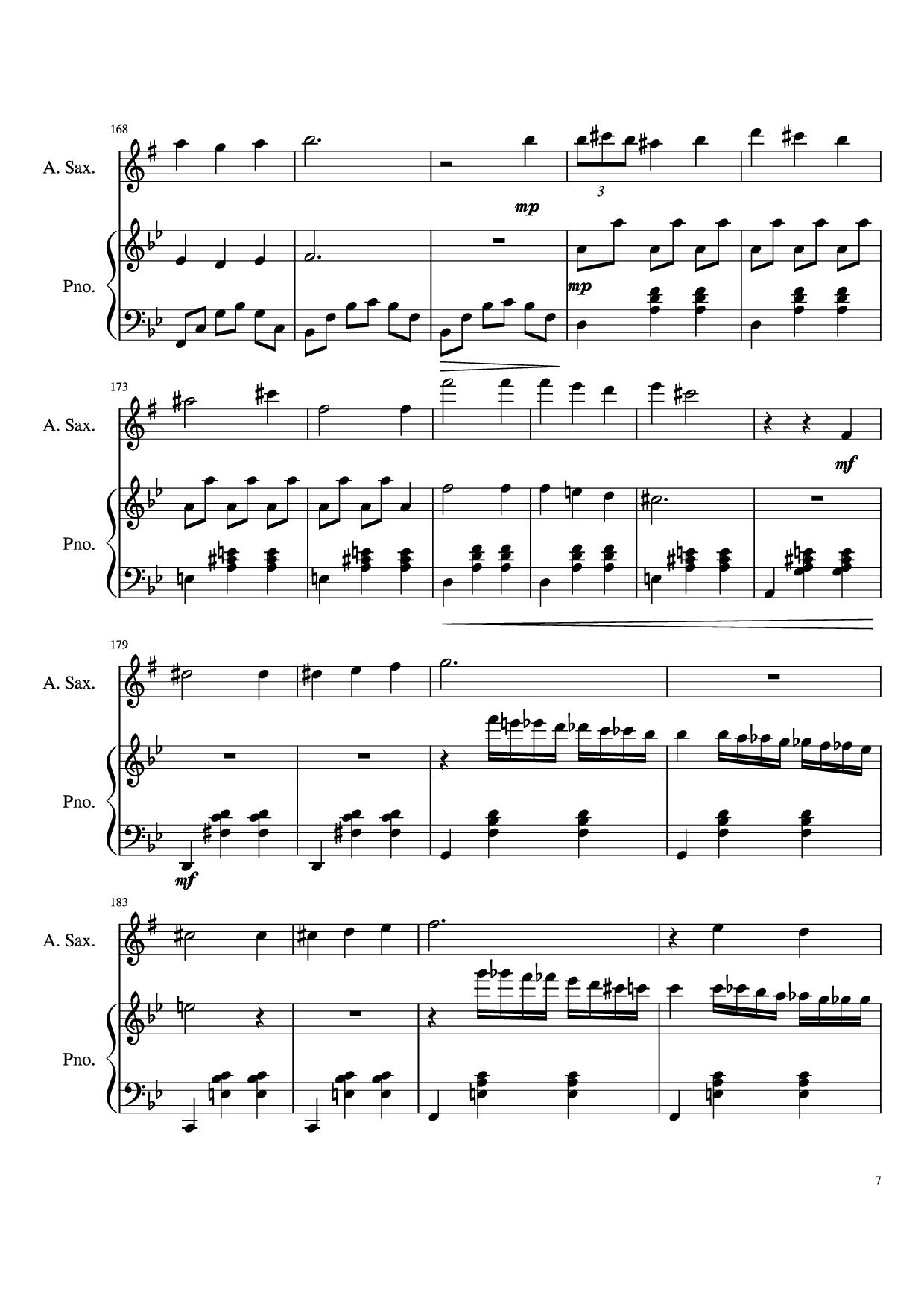 Page 7 of Sheet music PDF Piano Howl