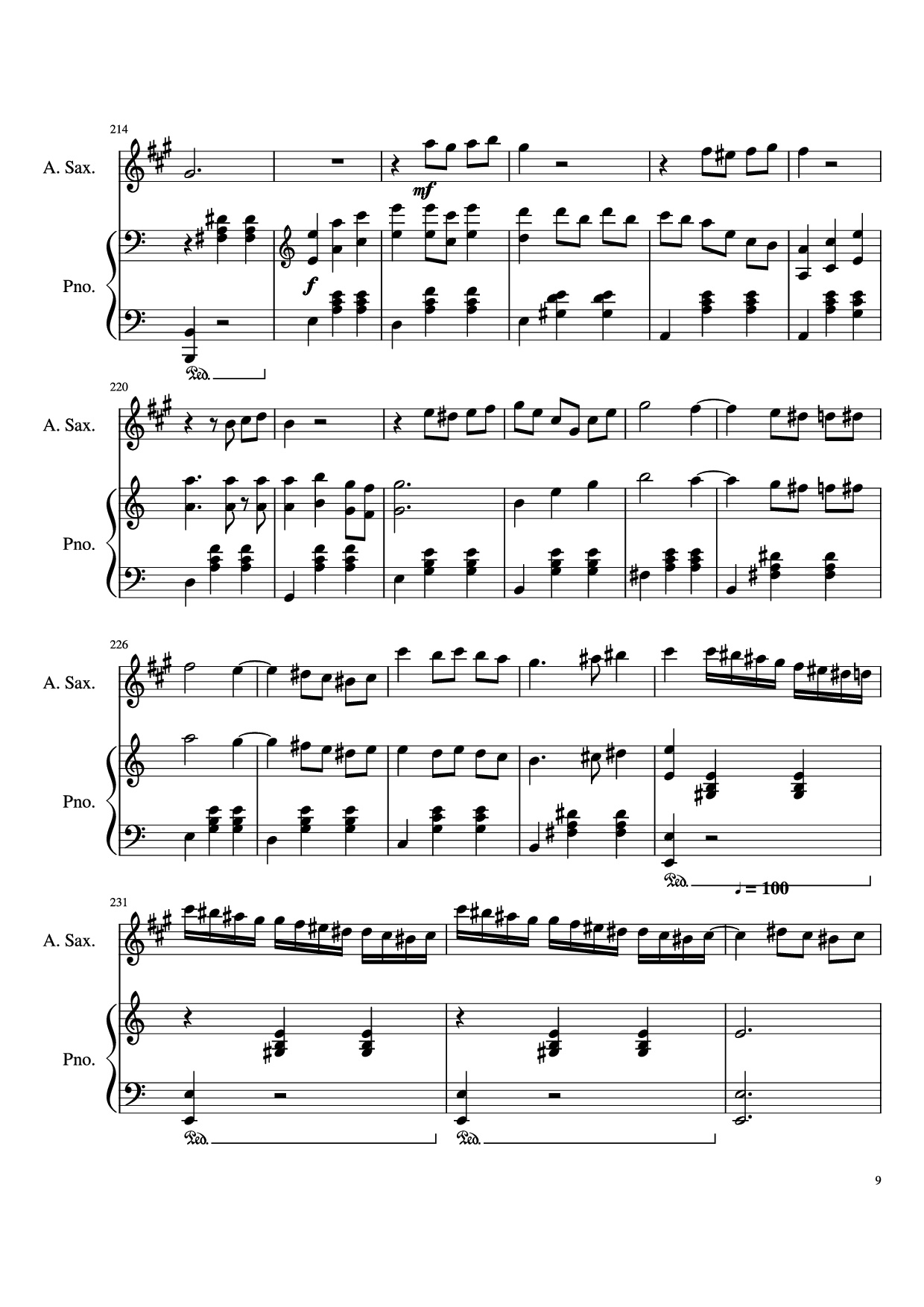 Page 9 of Sheet music PDF Piano Howl