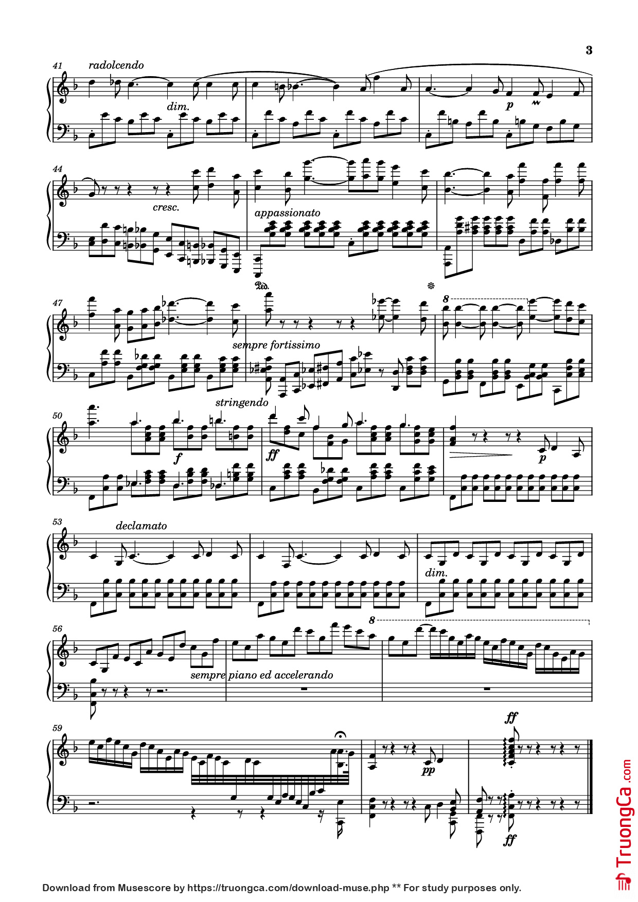 Page 3 of Sheet music PDF Nocturne in F Major Piano - Thomas Dyke Acland Tellefsen