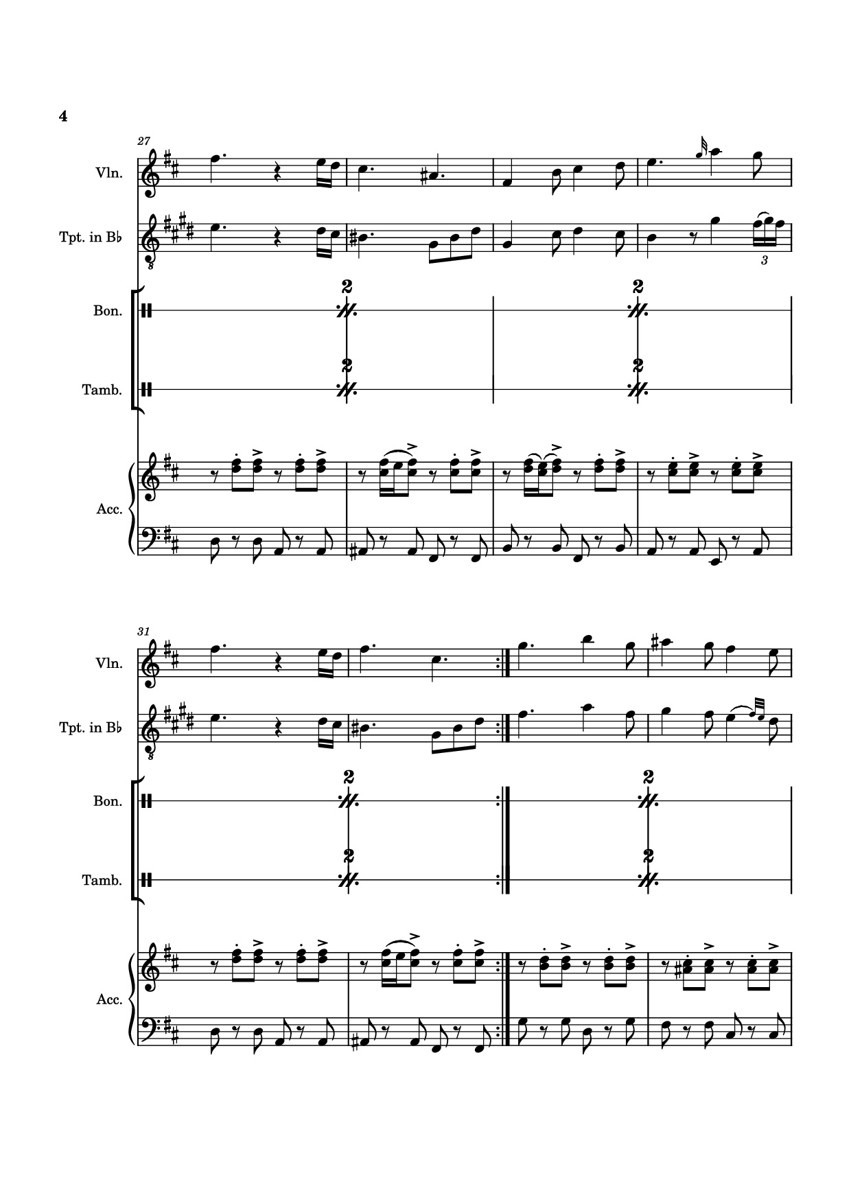 Page 4 of Sheet music PDF A Memory of Tides Violin - Naktigonis