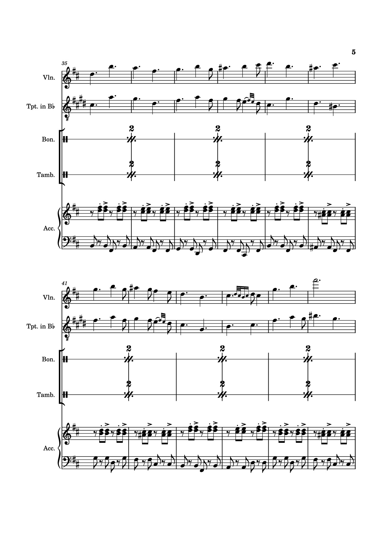 Page 5 of Sheet music PDF A Memory of Tides Violin - Naktigonis