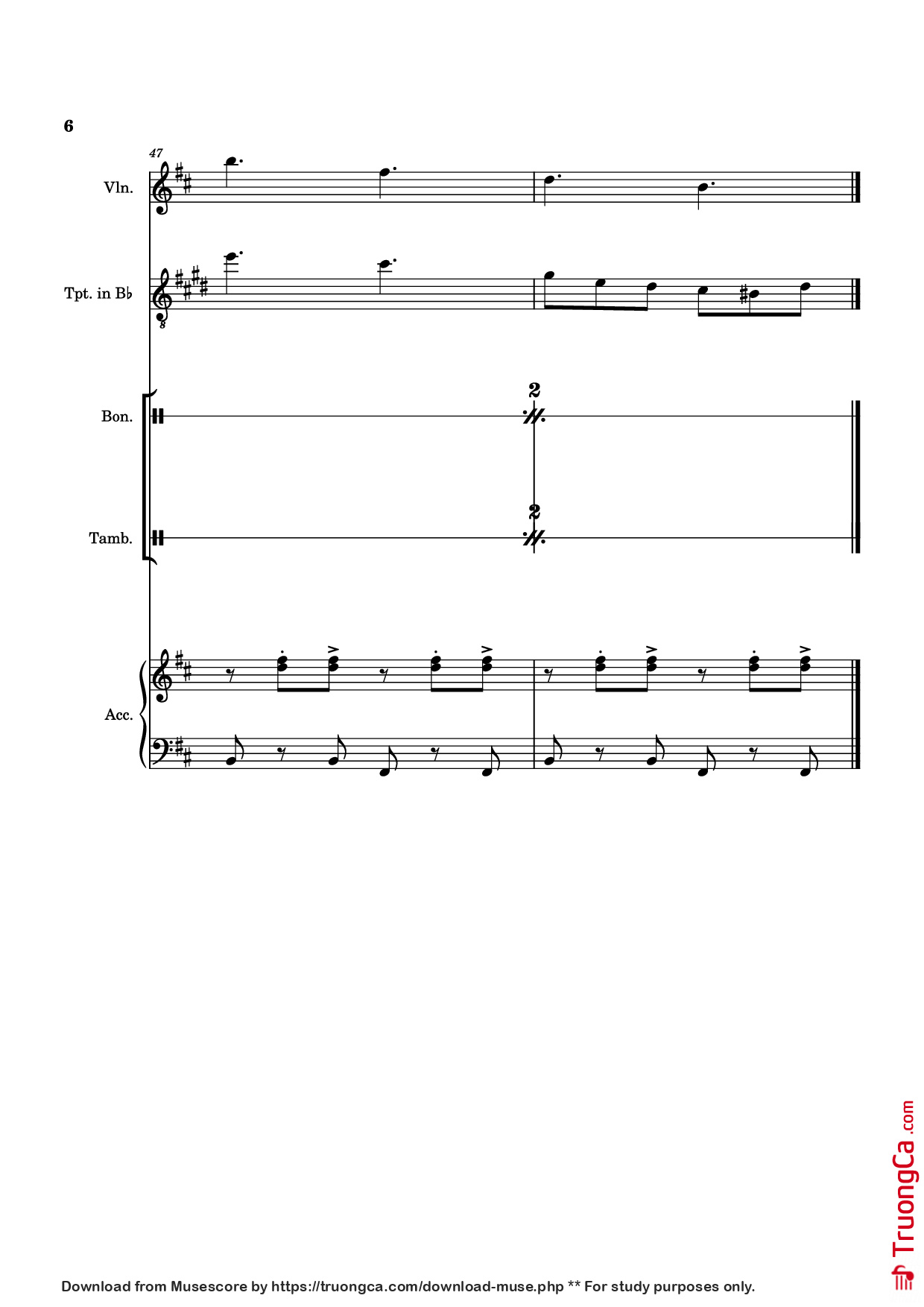 Page 6 of Sheet music PDF A Memory of Tides Violin - Naktigonis
