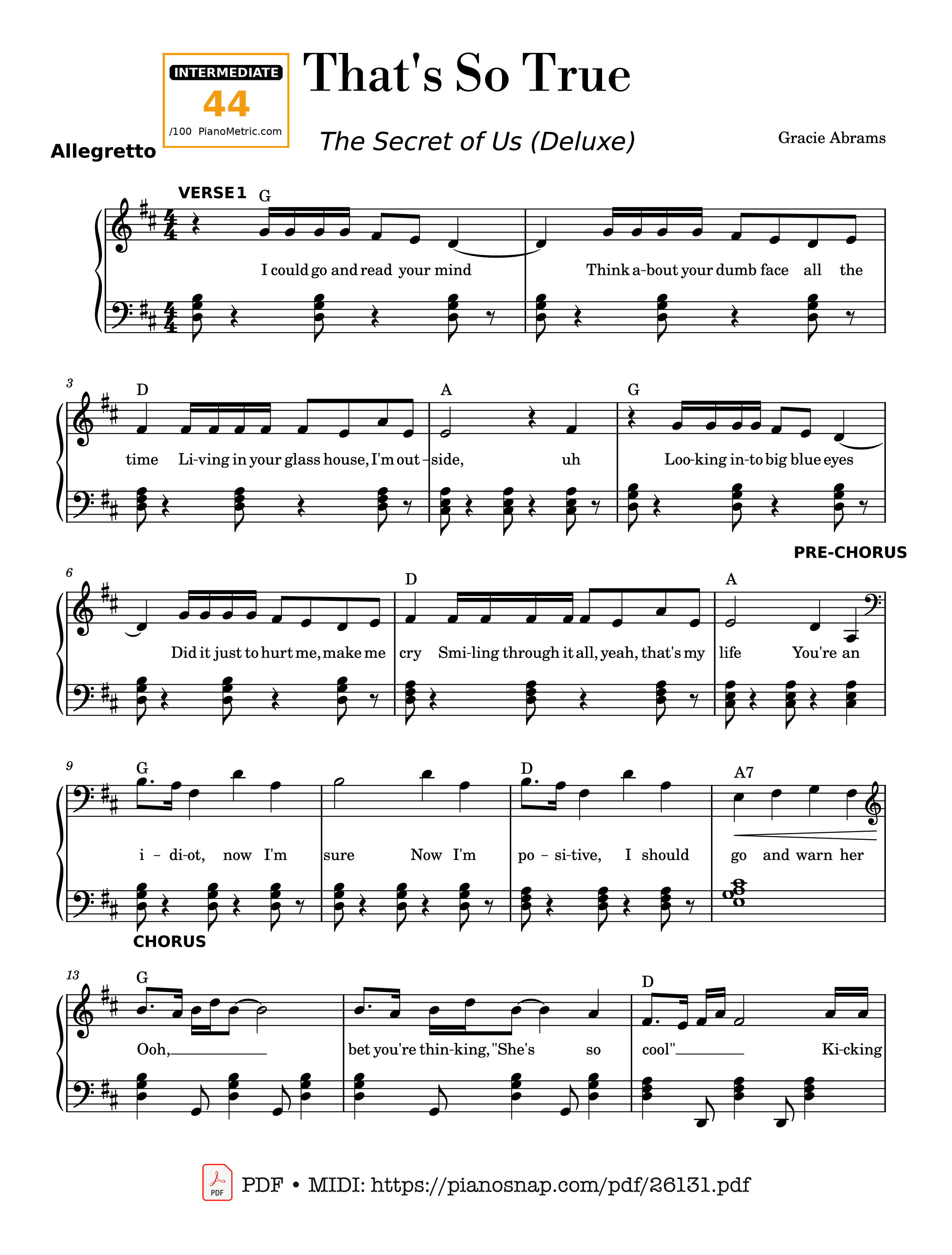Page 1 of Sheet music PDF Piano That