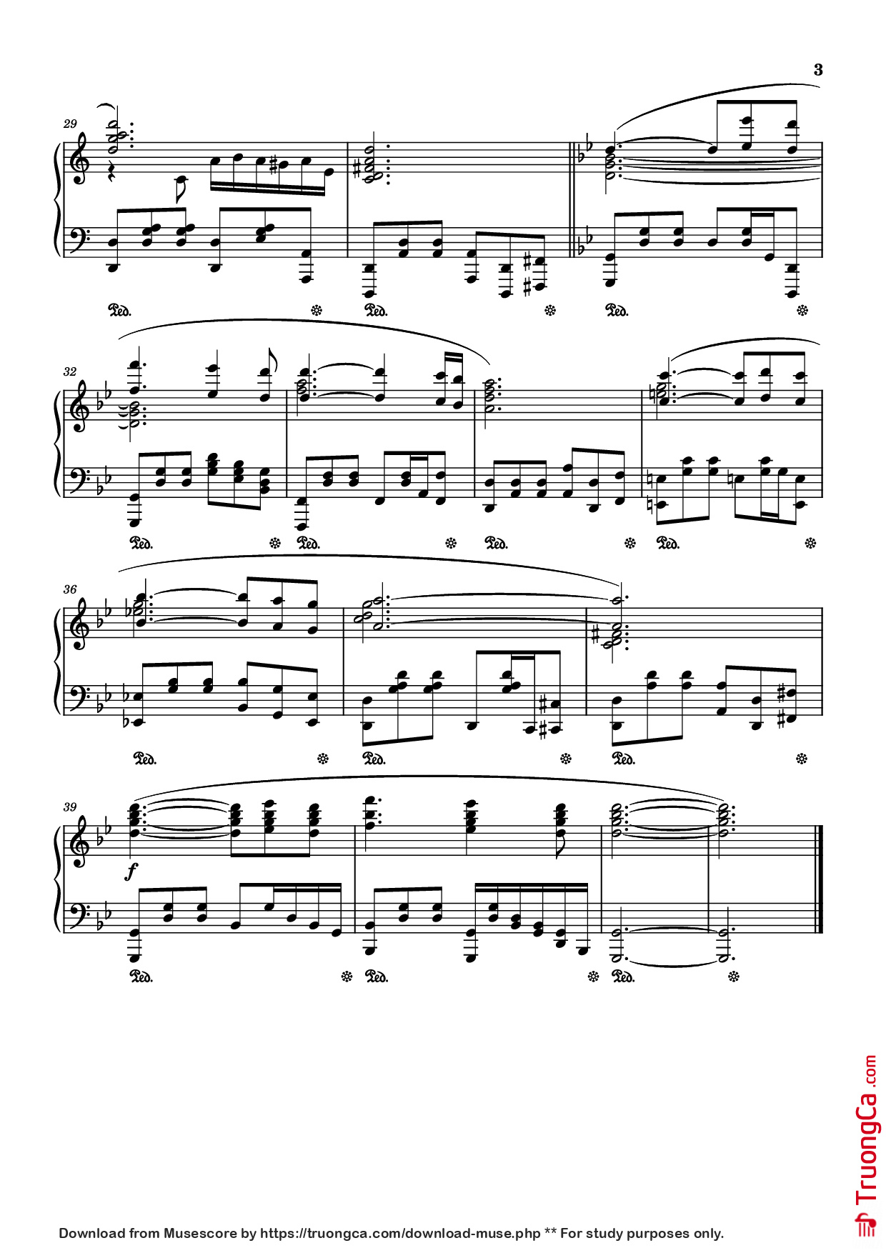 Page 3 of Sheet music PDF Piano La Lecon Particuliere Piano - Francis Lai