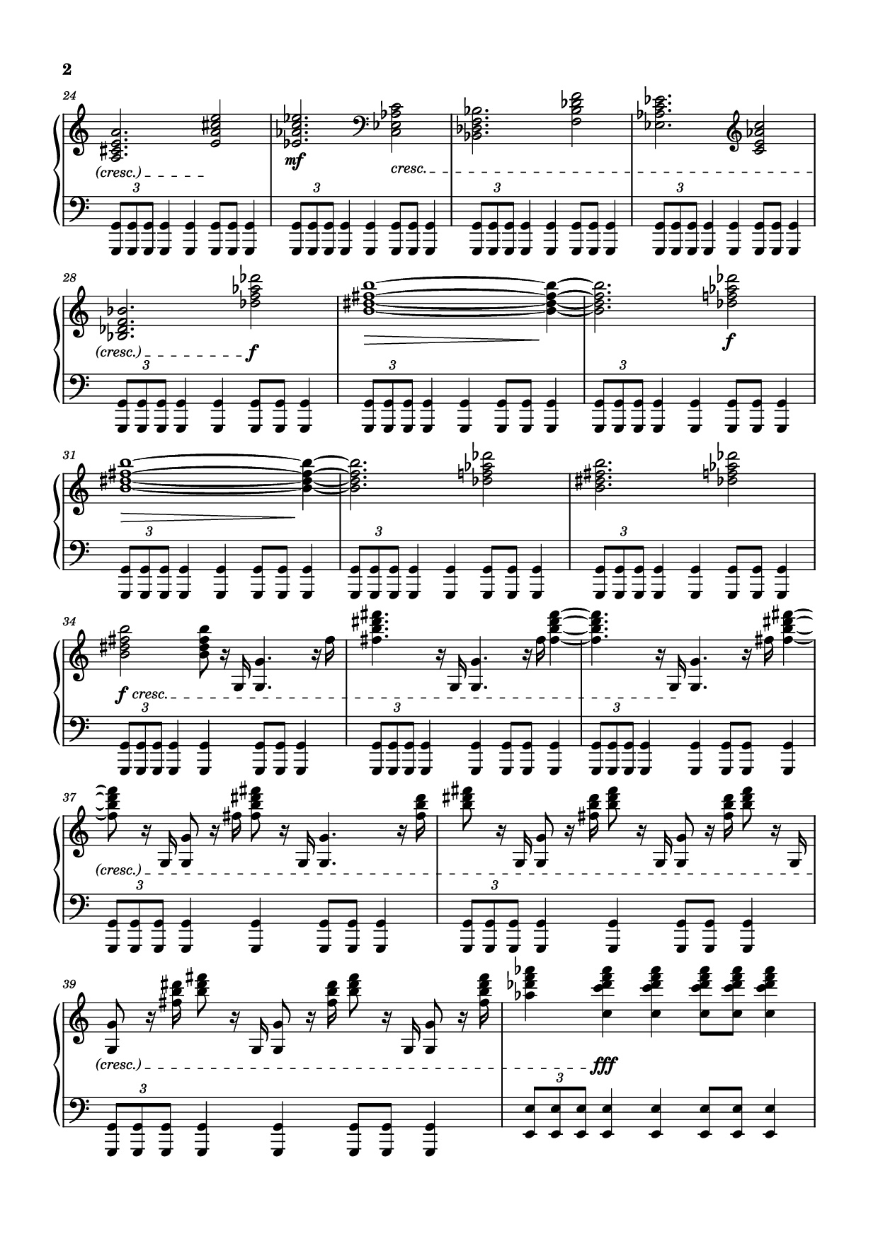 Page 2 of Sheet music PDF Piano The Planets - Mars Piano - Composer / arranger