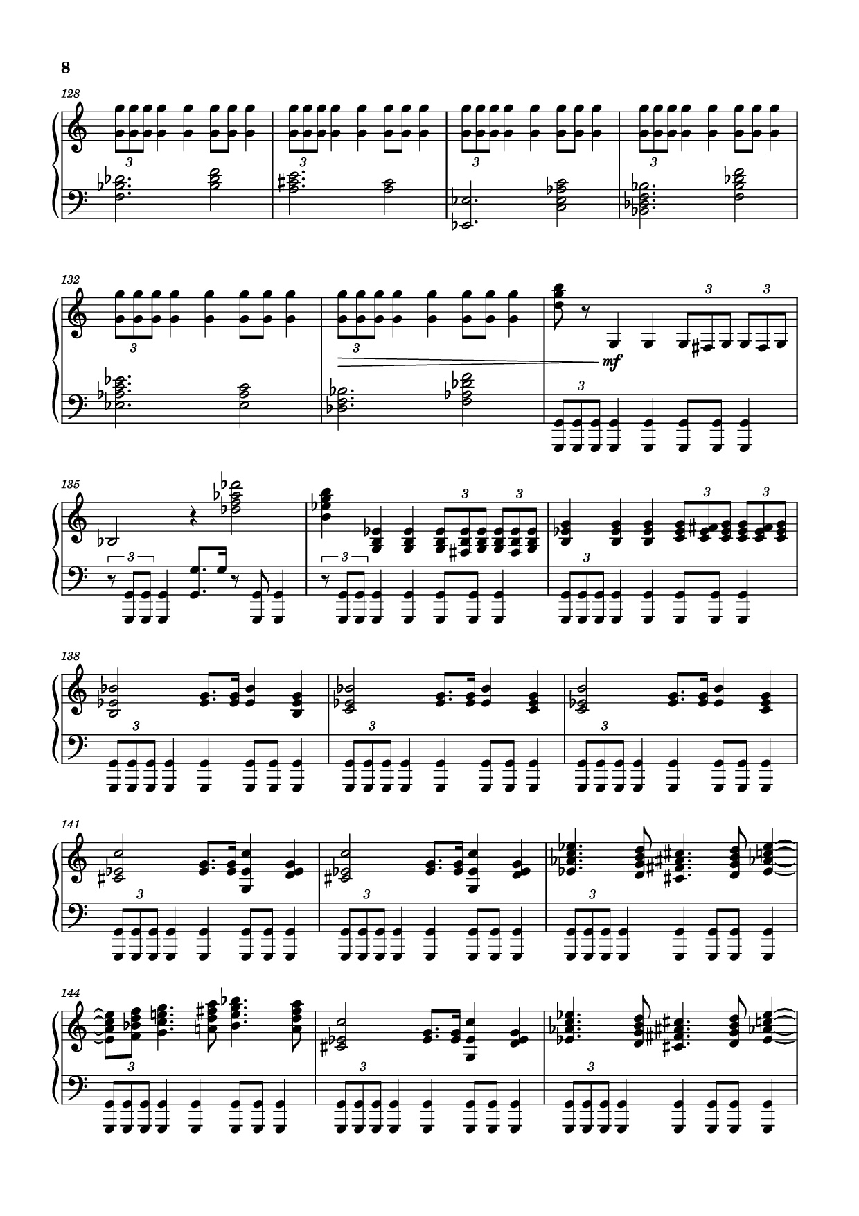 Page 8 of Sheet music PDF Piano The Planets - Mars Piano - Composer / arranger