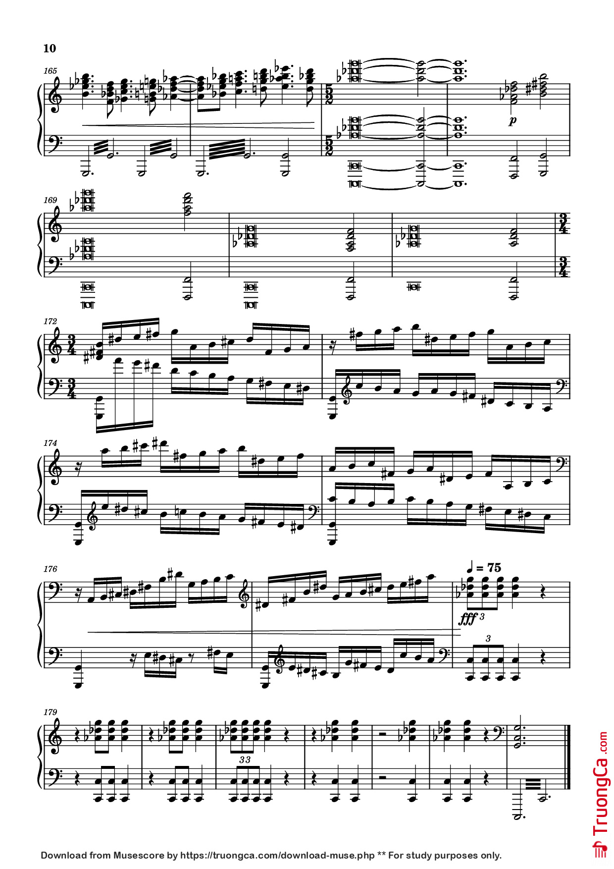 Page 10 of Sheet music PDF Piano The Planets - Mars Piano - Composer / arranger